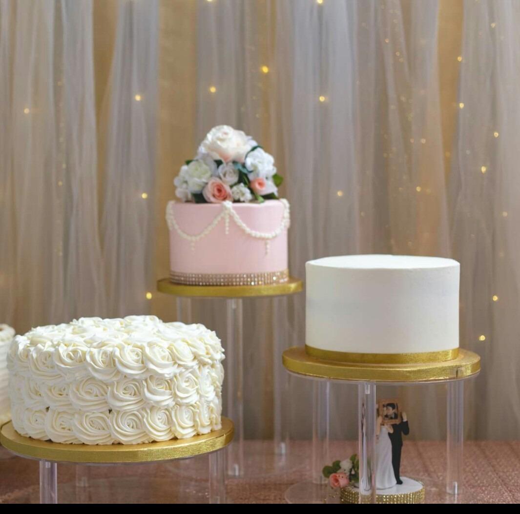 Jusalpha Large 3 Tier Acrylic Round Wedding Cake Stand, Food Display Stand customer photo 1
