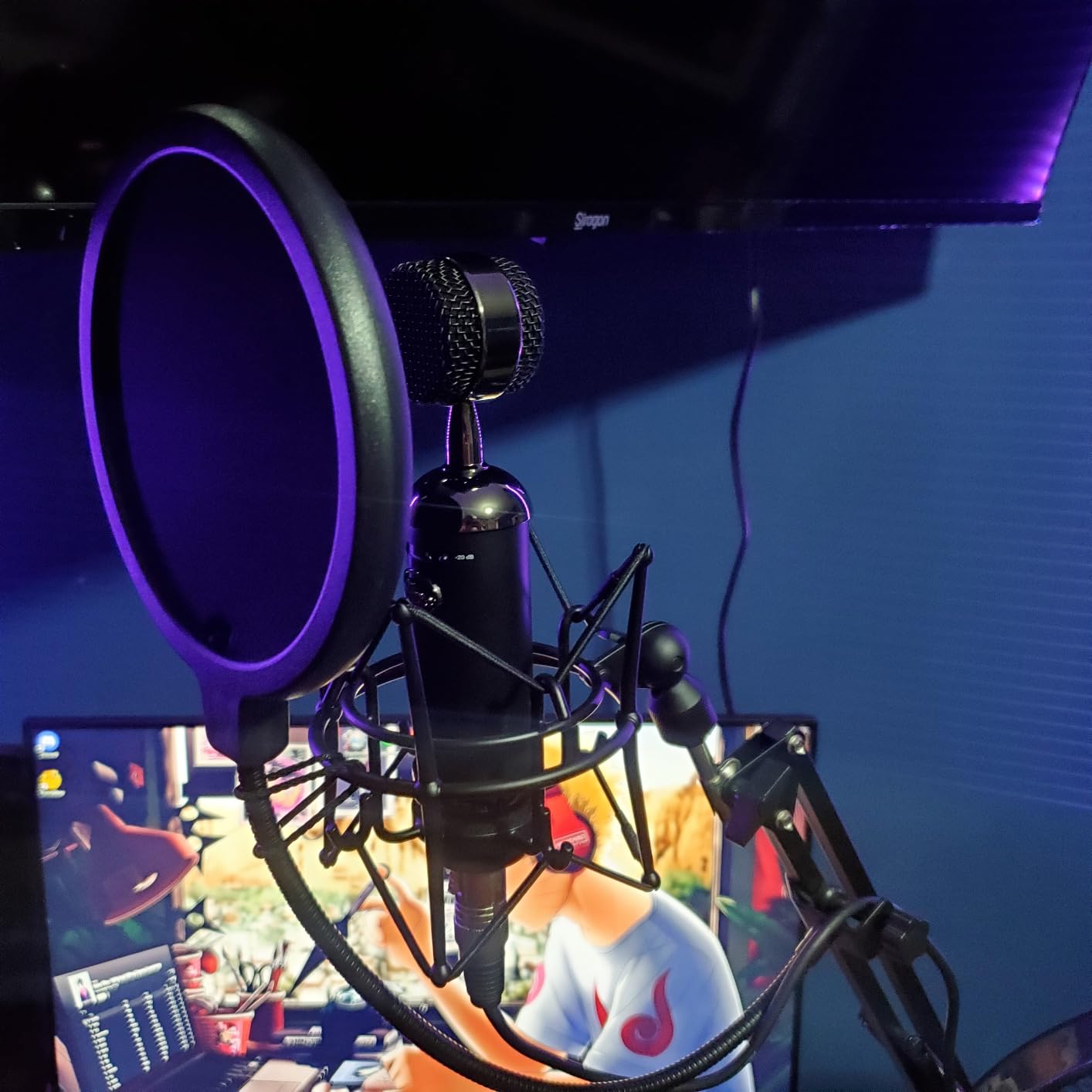 Blue Blackout Spark SL XLR Condenser Microphone for Pro Recording, Streaming, Podcasting, Gaming, with Large Diaphragm Cardioid Mic Capsule, Shockmount, Detailed Natural Sound, Protective Case - Black customer photo 1
