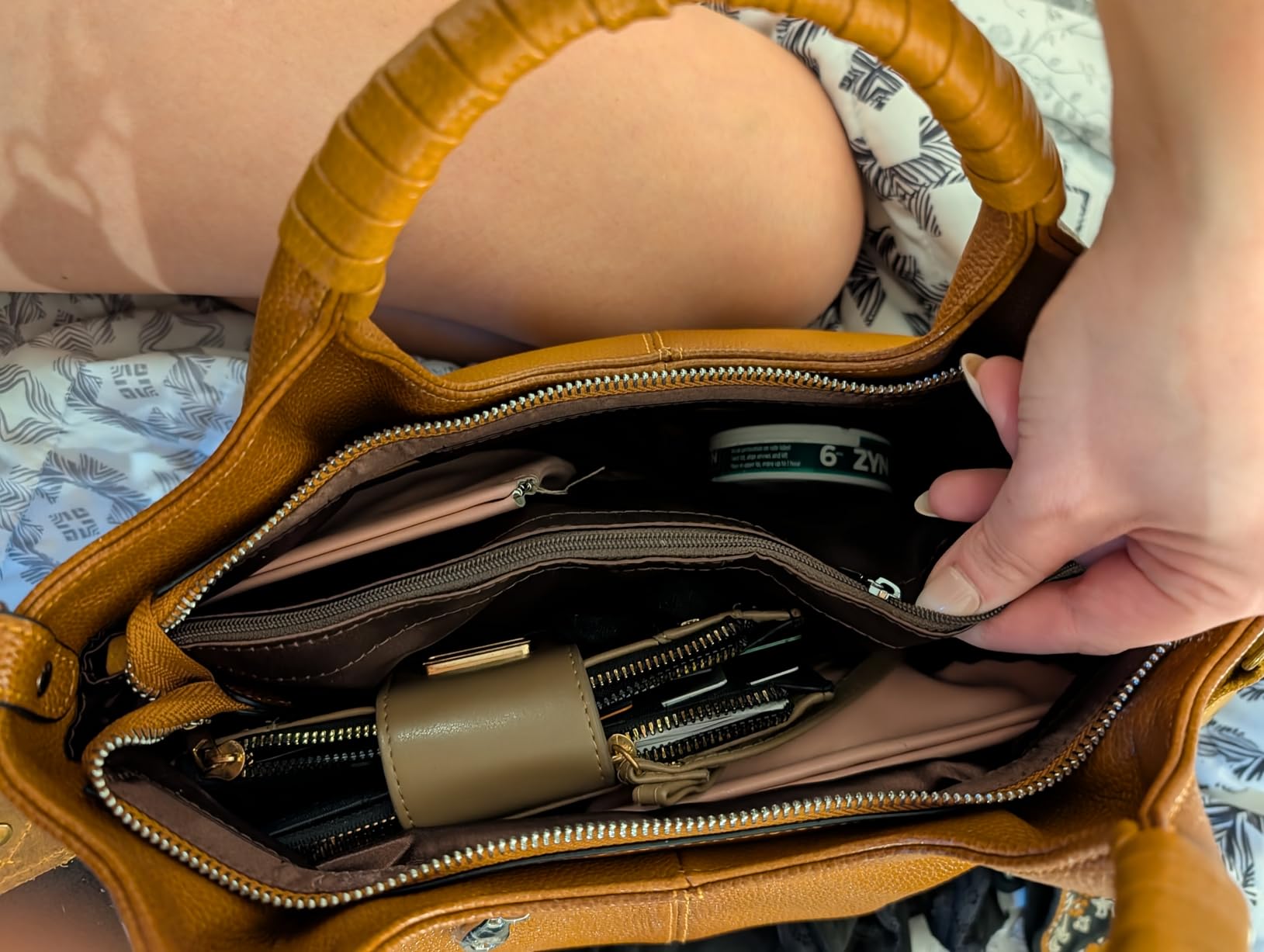 Iswee Leather Satchel Women Purse and Handbag Crossbody Shoulder Bag Hobo | Genuine Cowhide Leather Tote Top Handle Bag Soft & Durable Medium Size Bags with Detachable Multiple Pocketbooks Trendy customer photo 2