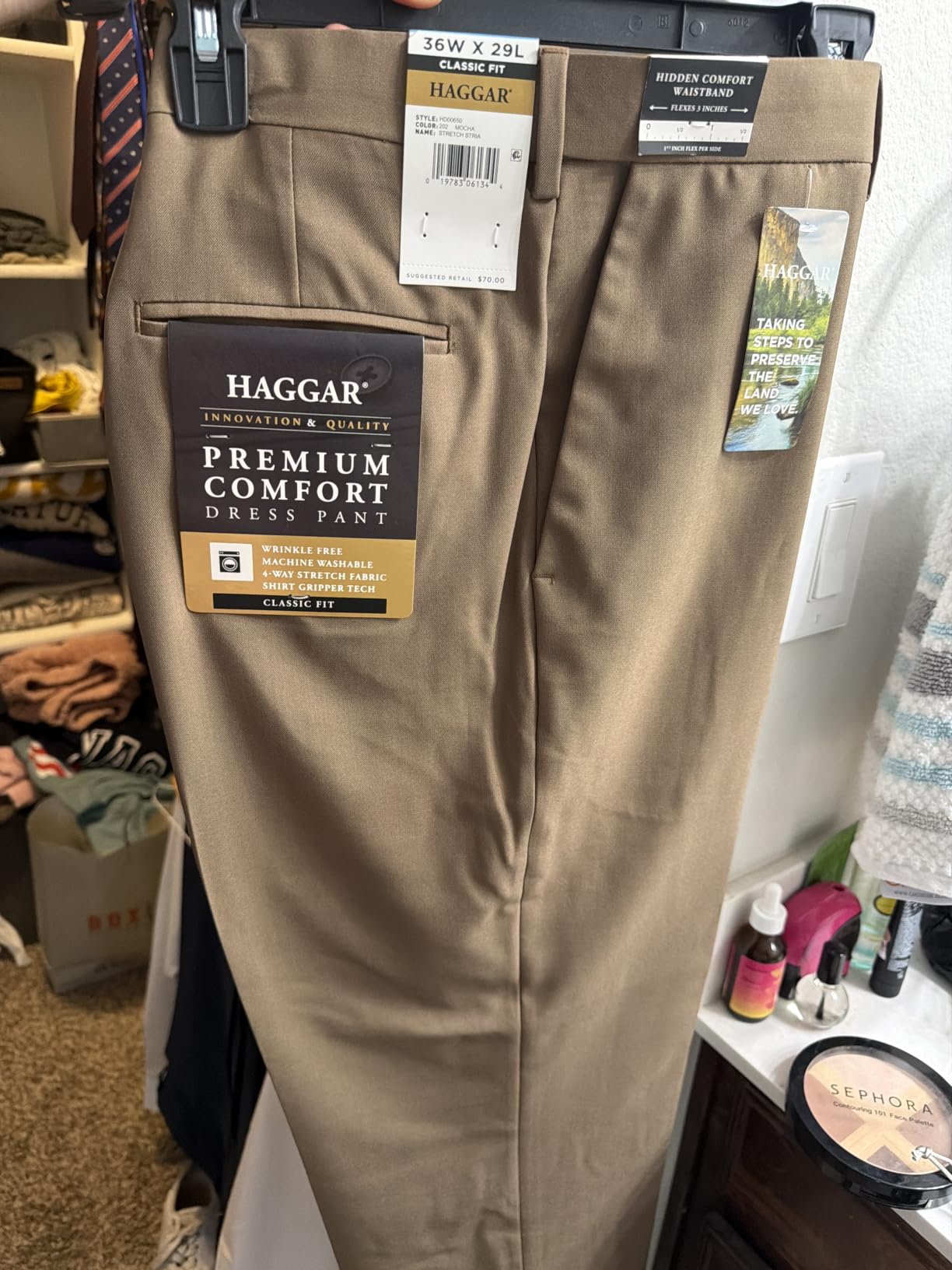 Haggar Men's Classic Fit Premium Comfort Dress Pant customer photo 2