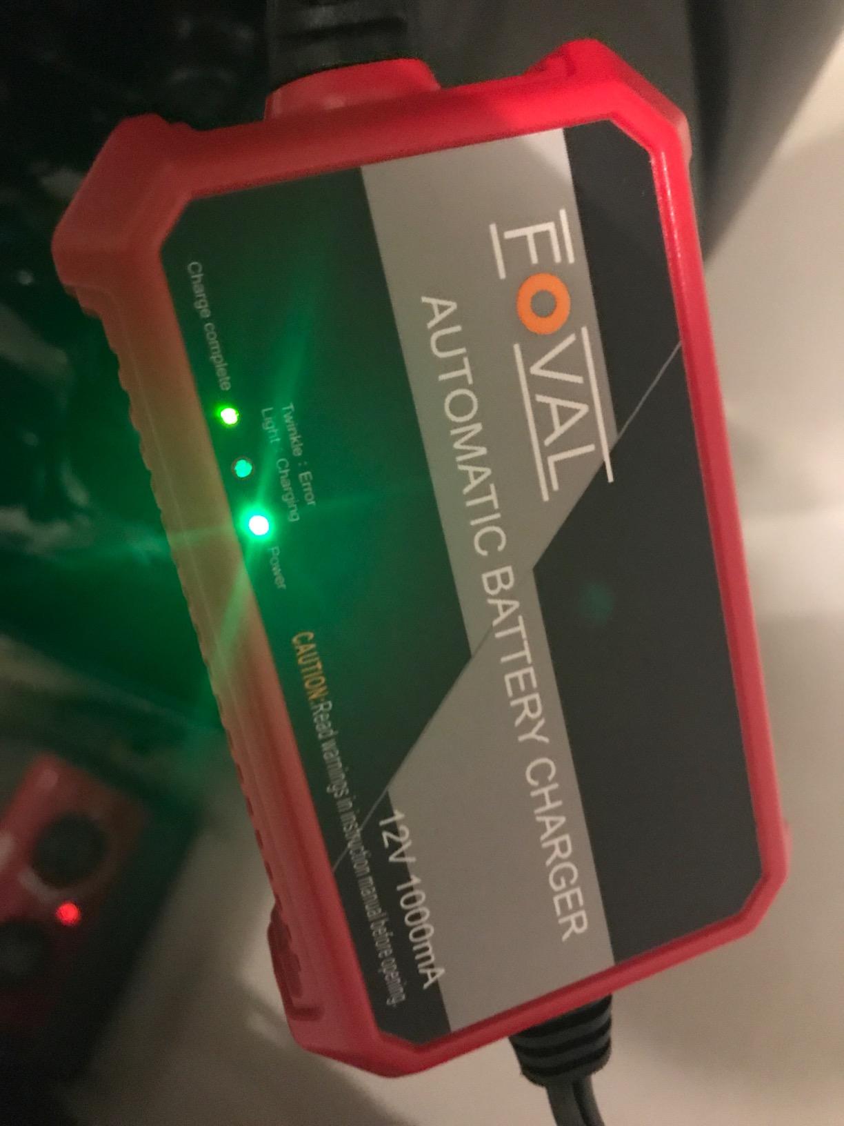 Foval Automatic Trickle Battery Charger 12V 1000mA Smart Battery Charger customer photo 1
