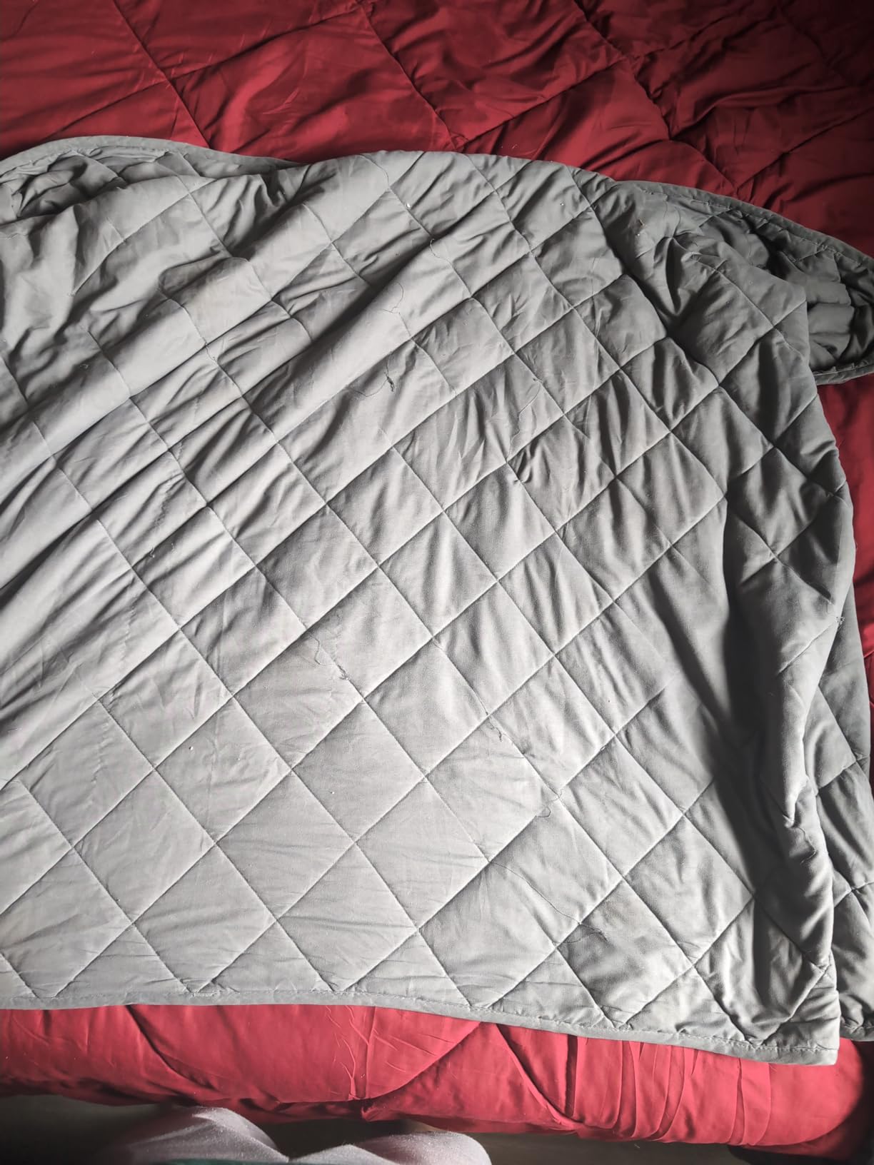 HYPNOSER Weighted Blanket for Adults 15lbs 48x72 Twin Size Dark Grey customer photo 1