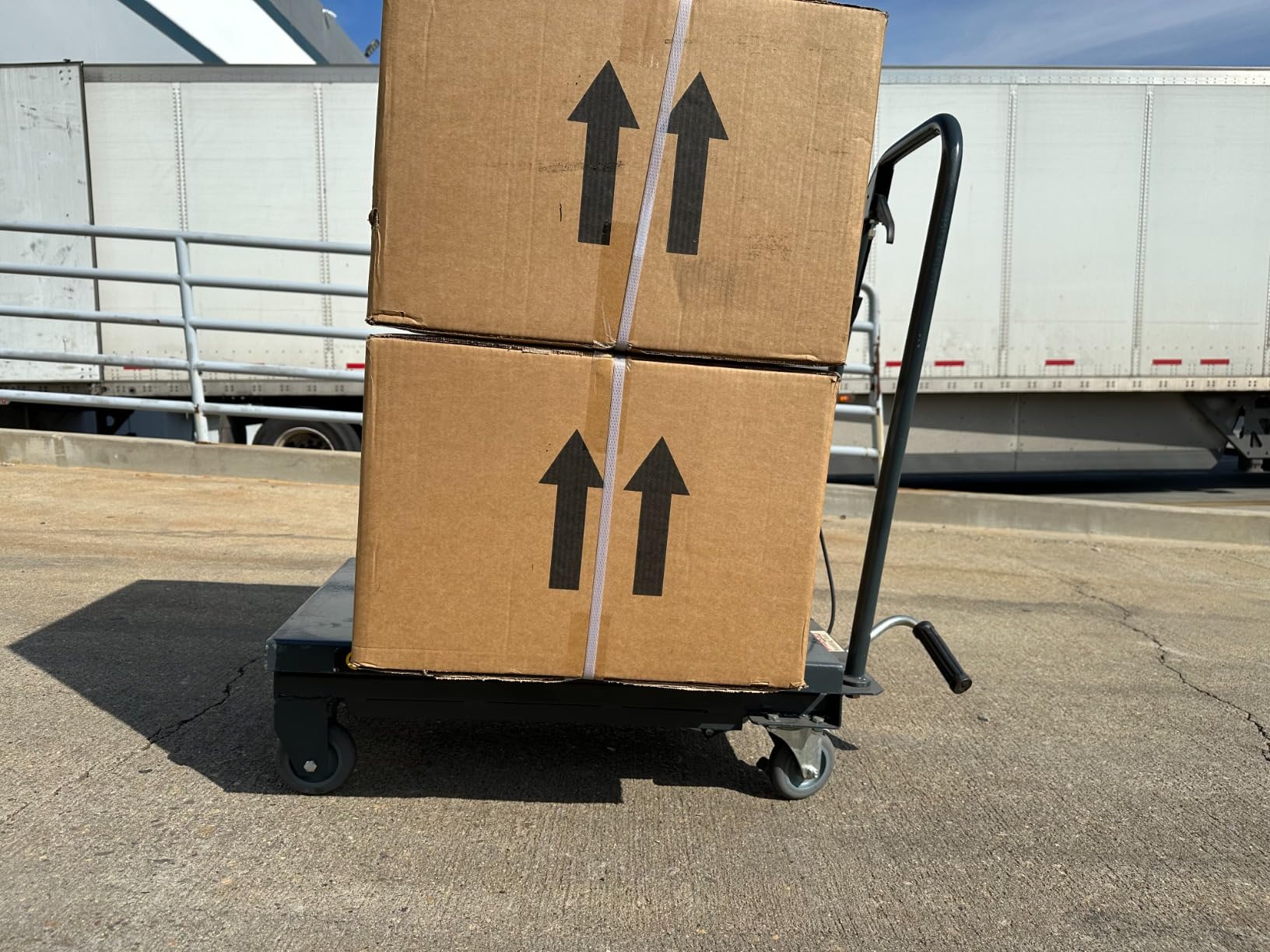Hydraulic Scissor Lift Table Cart, 500 lb. Cap, 27.75