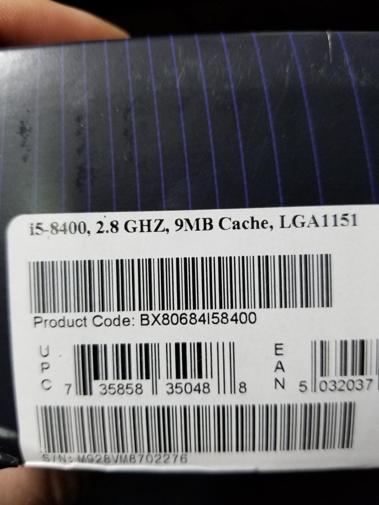 8th Gen Core i5-8400 Processor customer photo 1