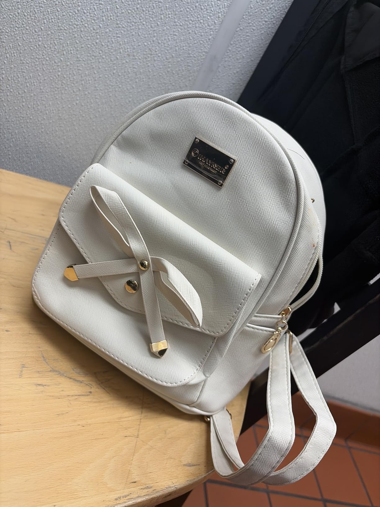 Girls Bowknot Cute Leather Backpack Mini Backpack Purse for Women customer photo 2