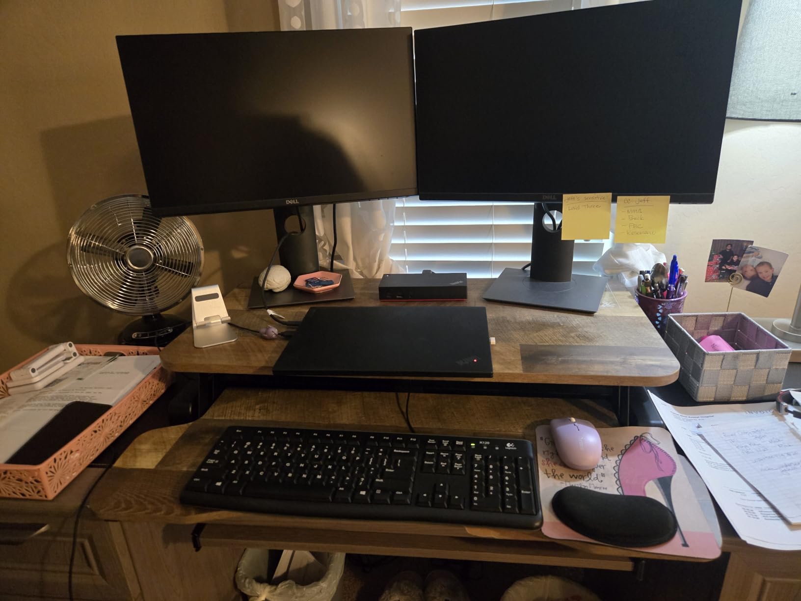 VIVO 32 inch Desk Converter, K Series, Height Adjustable Sit to Stand Riser, Dual Monitor and Laptop Workstation with Wide Keyboard Tray, Black, DESK-V000K customer photo 1