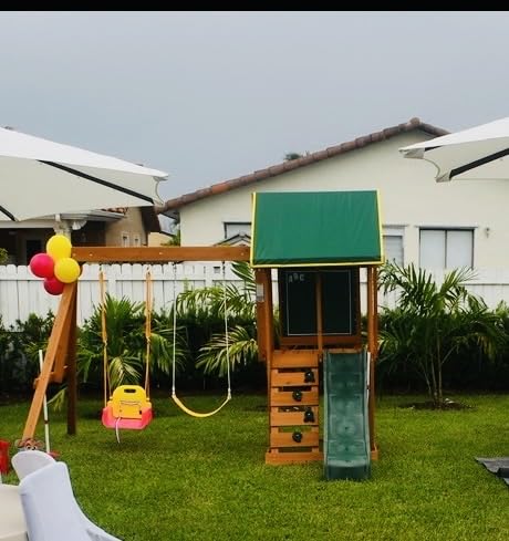 KidKraft Appleton Wooden Swing Set, (Amazon Exclusive) customer photo 2