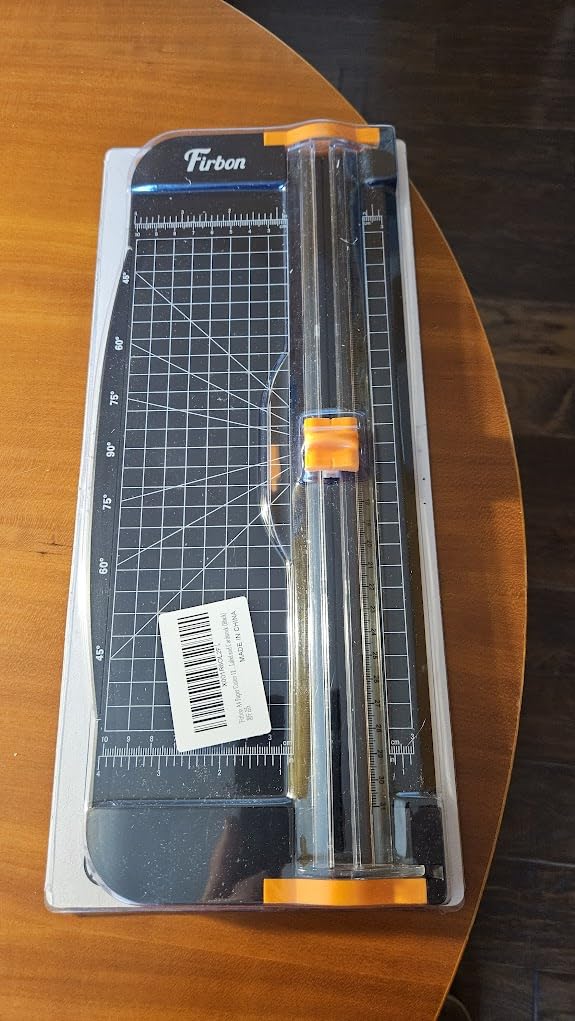 Firbon A4 Paper Cutter 12 Inch Titanium Paper Trimmer Scrapbooking Tool with Automatic Security Safeguard and Side Ruler for Craft Paper, Coupon, Label and Cardstock (Black) customer photo 1