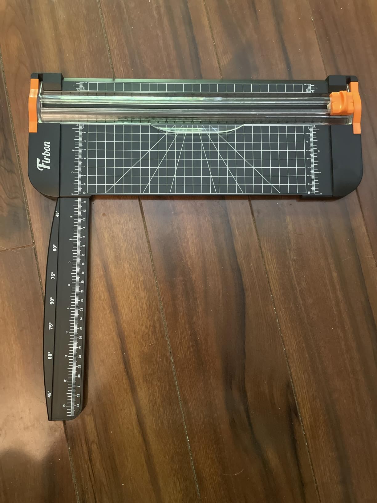 Firbon A4 Paper Cutter 12 Inch Titanium Paper Trimmer Scrapbooking Tool with Automatic Security Safeguard and Side Ruler for Craft Paper, Coupon, Label and Cardstock (Black) customer photo 2