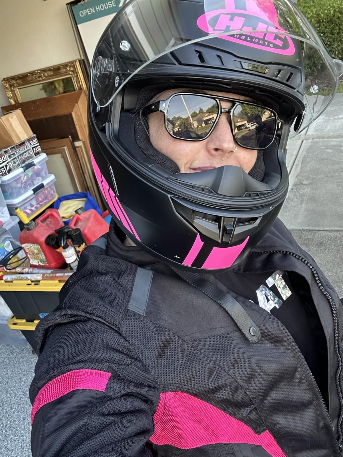 Milwaukee Leather MPL2794 Black and Pink Mesh/Textile Armored Motorcycle Racer Jacket for Women - All Season Jackets customer photo 1