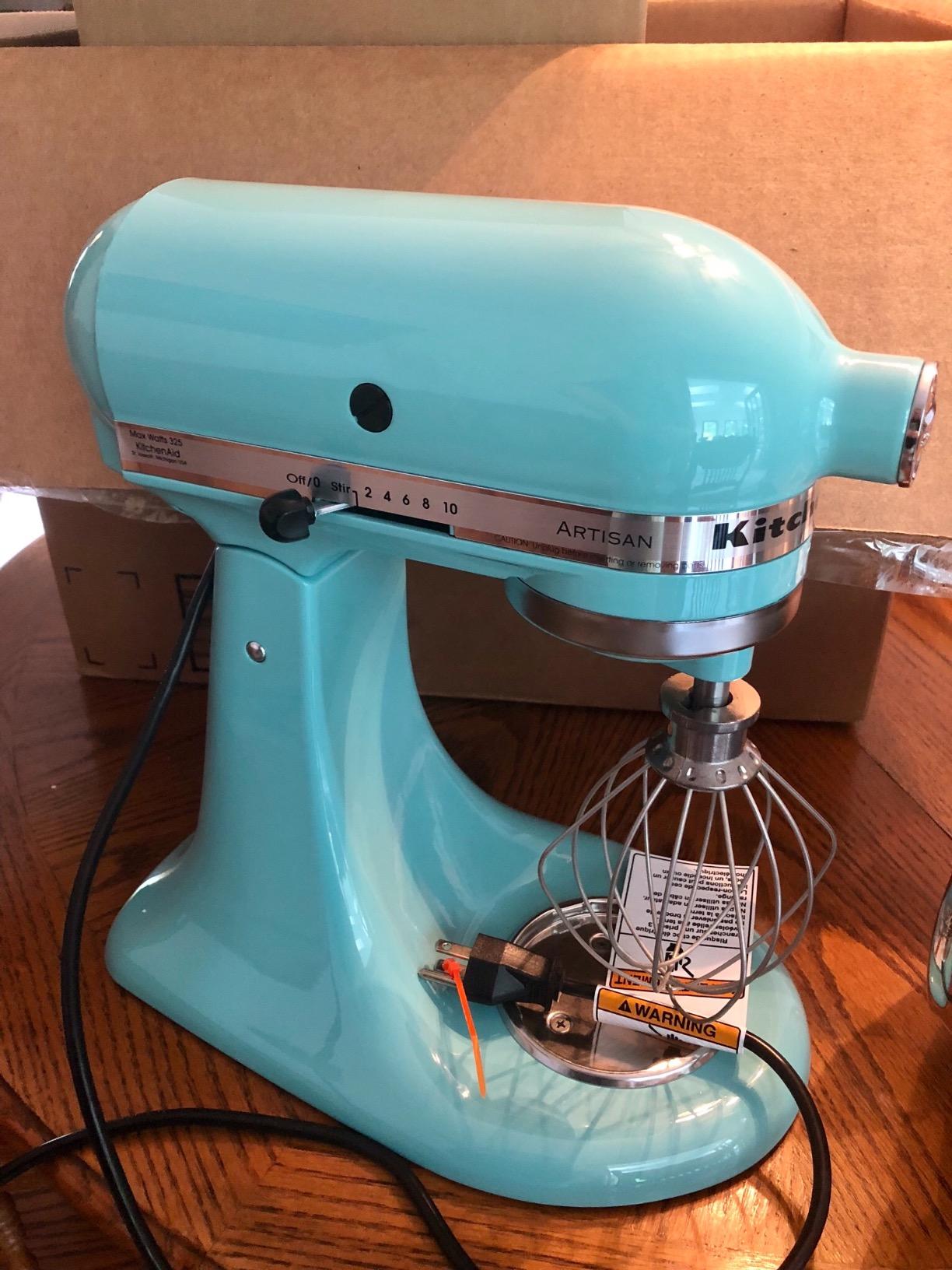 KitchenAid Artisan, 5-Qt Tilt Head Stand Mixer, KSM150PS, Ink Blue | Includes Pouring Shield for Mess-Free Mixing, 10 Speed Settings, Easily add Ingredients with the Tilt-Head Design customer photo 1
