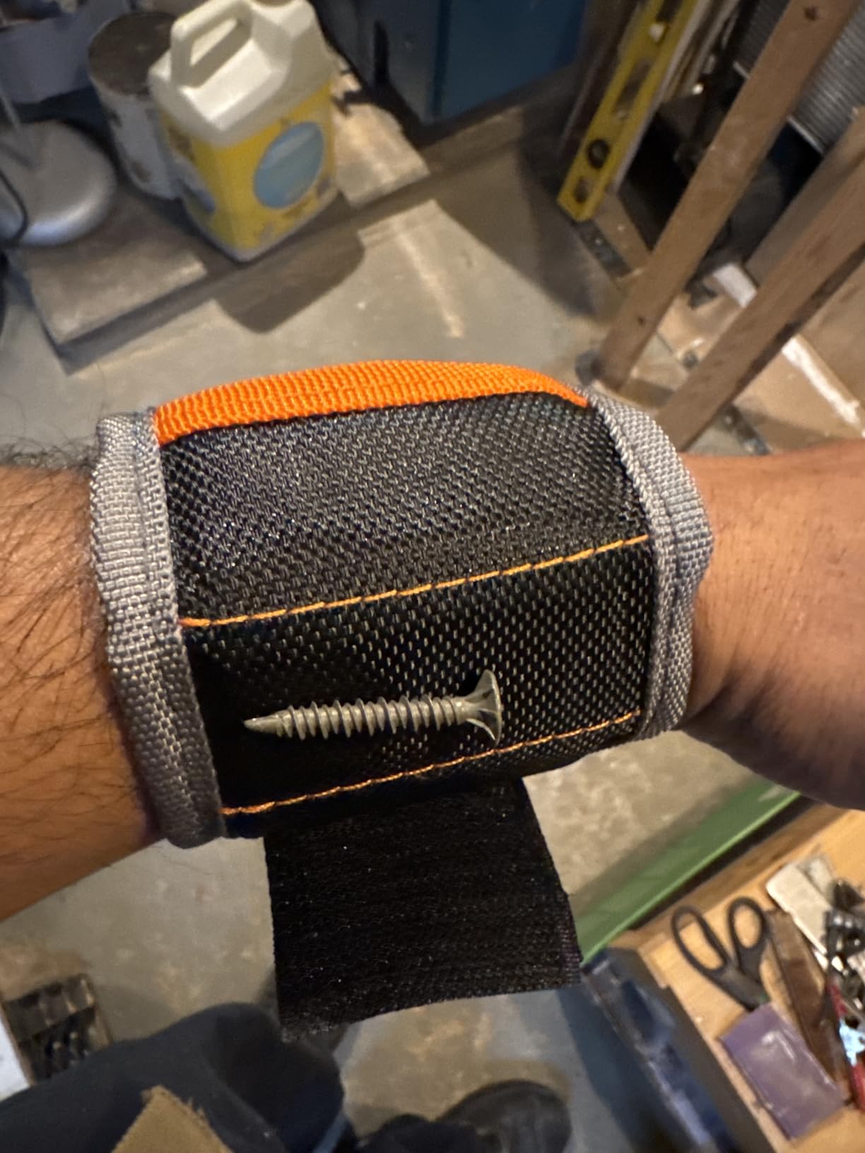 HORUSDY Magnetic Wristband, Stocking Stuffers, Gifts for Men, Premium Tool Belt for Holding Screws Nails Drill Bits with Powerful Magnets, Cool Gadgets, DIY, Valentine's Day, for Dad customer photo 1