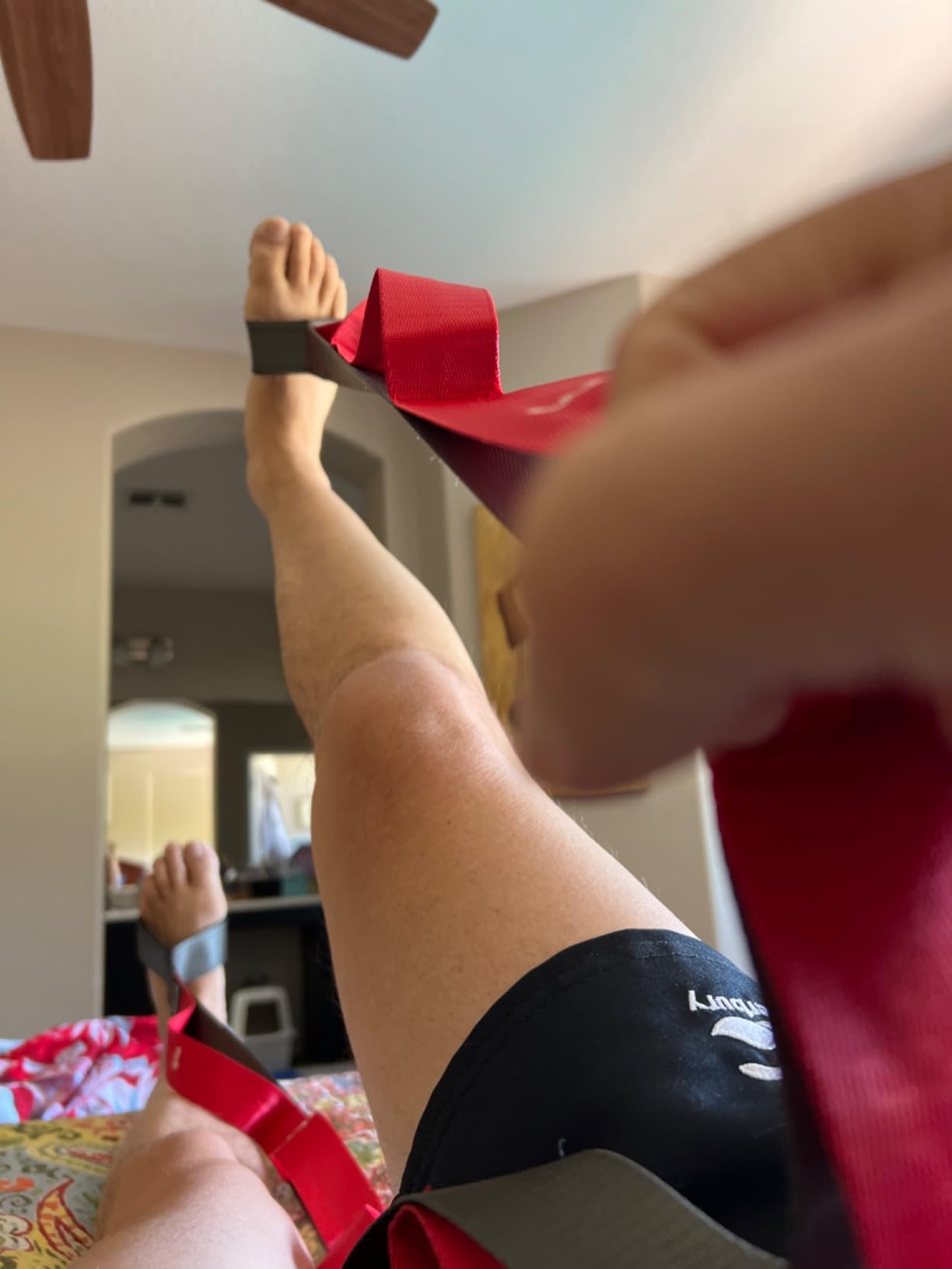Stretching Strap with Loops, Non Elastic Stretch Band for Physical Therapy customer photo 1