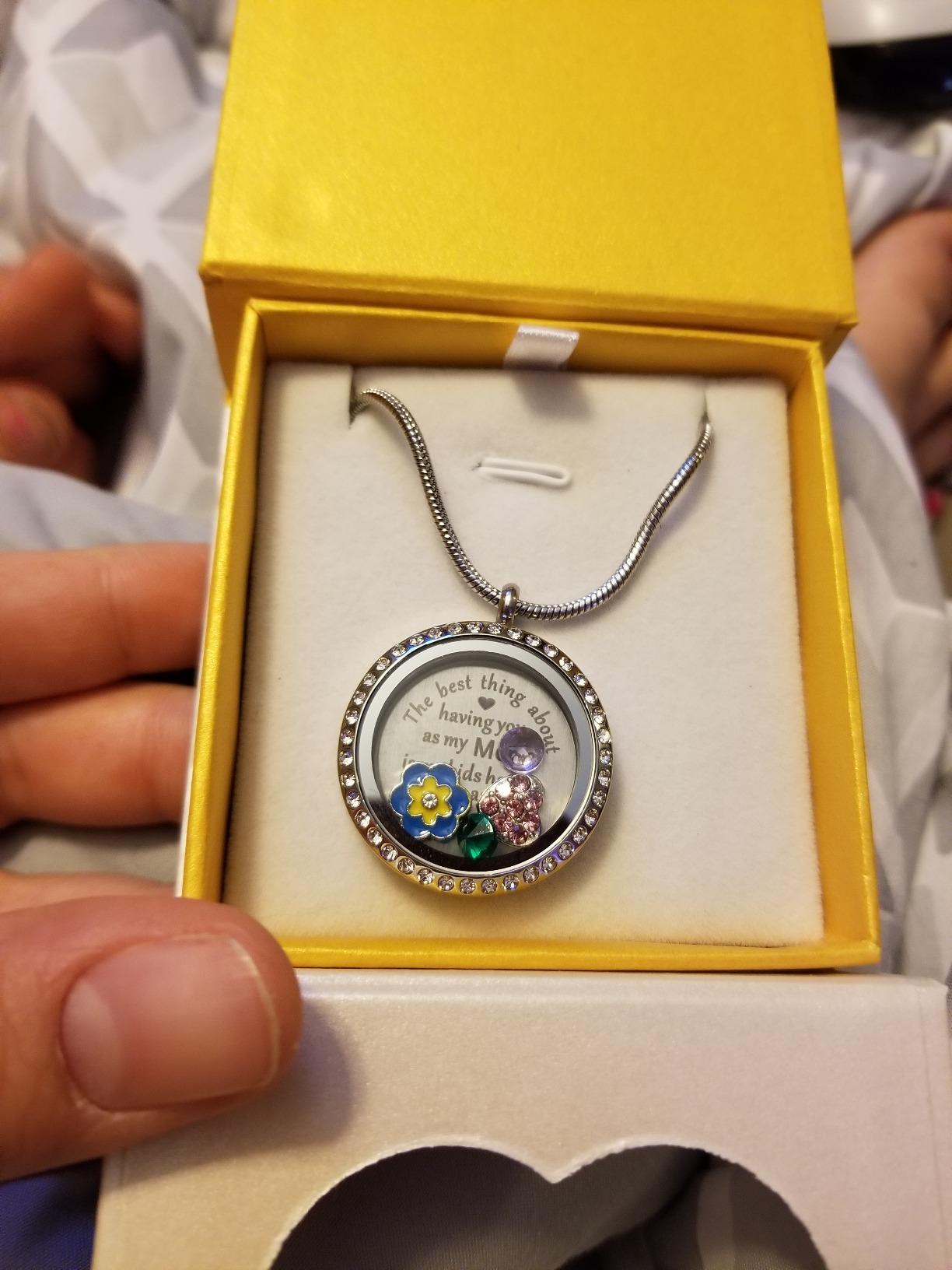 Beffy Best Gift Floating Charm Living Memory Lockets with Birthstone customer photo 2