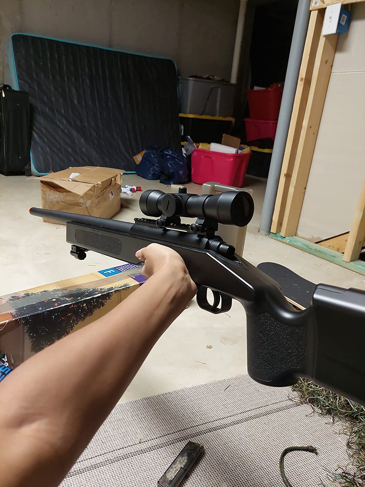 BBTac Airsoft Sniper Rifle with Scope M62 - Bolt Action Powerful Spring Airsoft Gun, Extreme Powerful FPS with .20g 6mm BBS customer photo 1