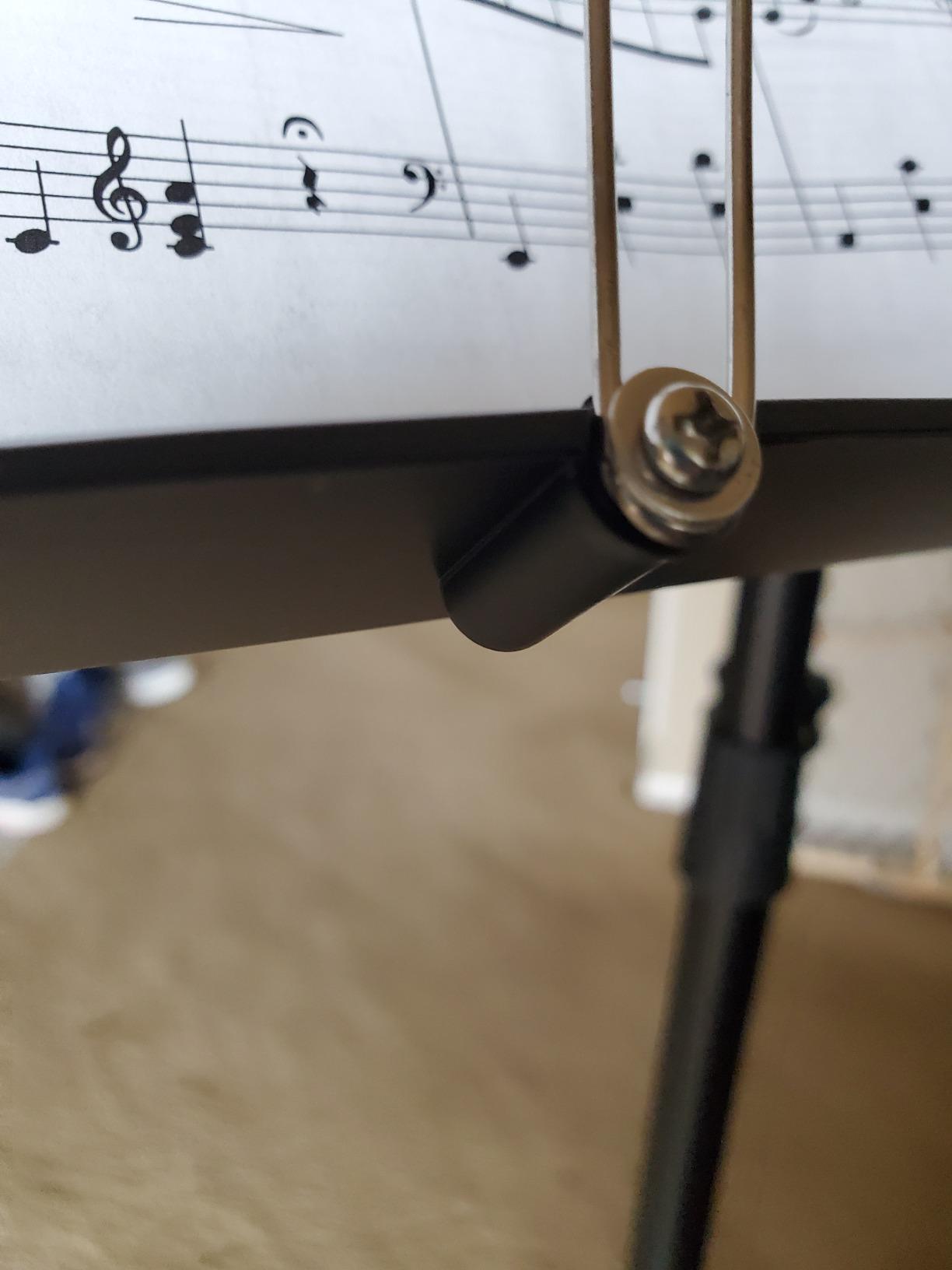 Donner Sheet Music Stand with Light, DMS-1 Portable Metal Music Stand, Tabletop Music Book Stand for Guitar, Ukulele, Violin Players customer photo 1