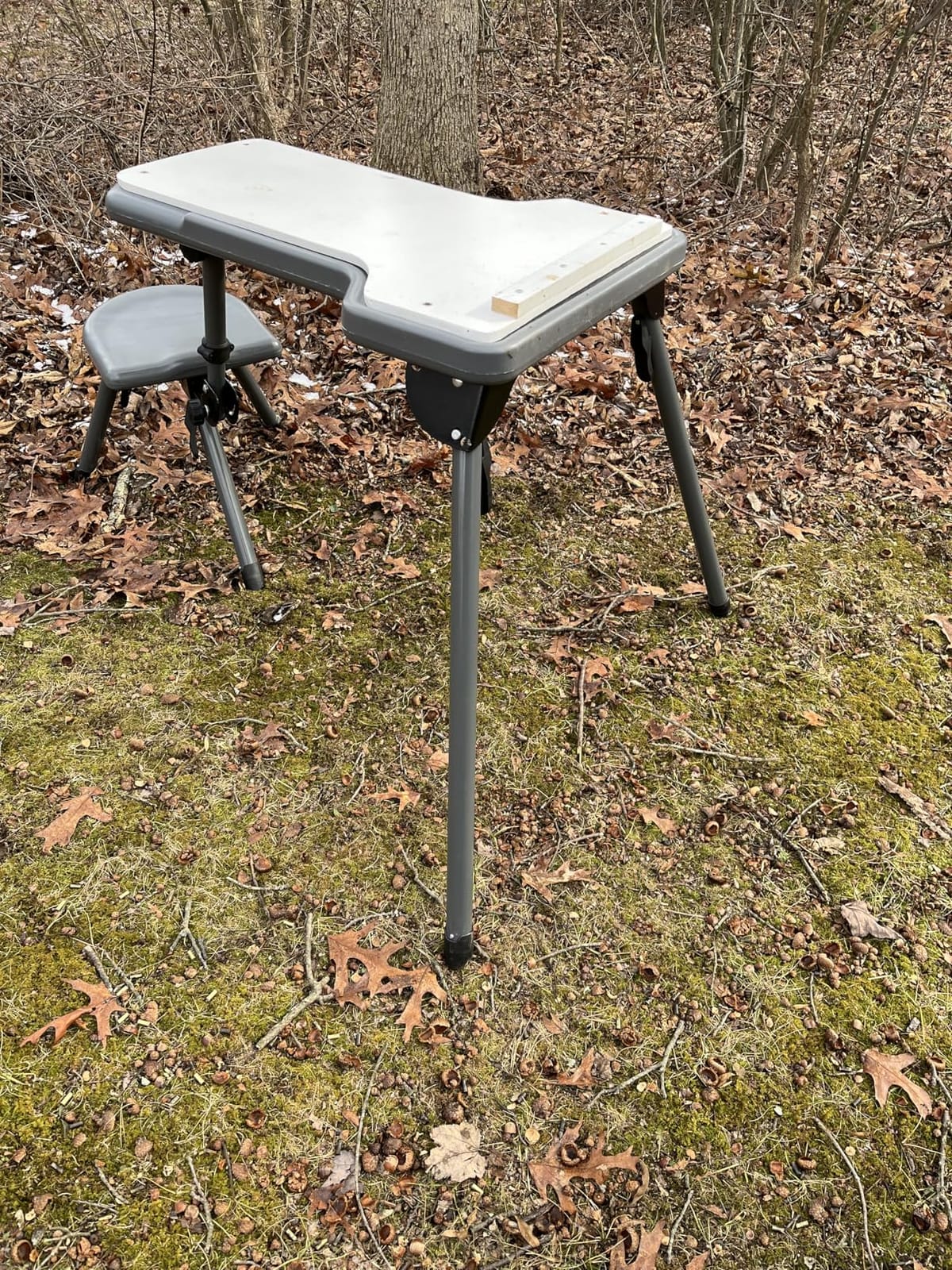 Caldwell Stable Table Shooting Bench, Collapsible Frame | Weatherproof Tabletop and Seat, Pivoting Seat, Ambidextrous, 275 LB Capacity customer photo 1
