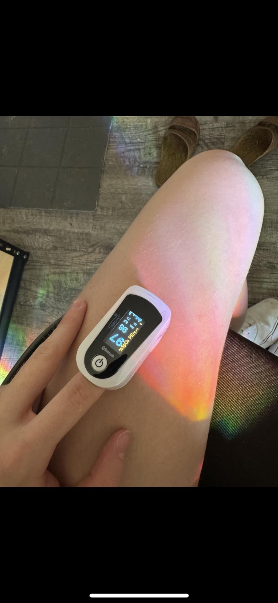 Innovo iP900BP-B Fingertip Pulse Oximeter, Blood Oxygen Monitor with Free App, Plethysmograph, and Perfusion Index (with Bluetooth) customer photo 1