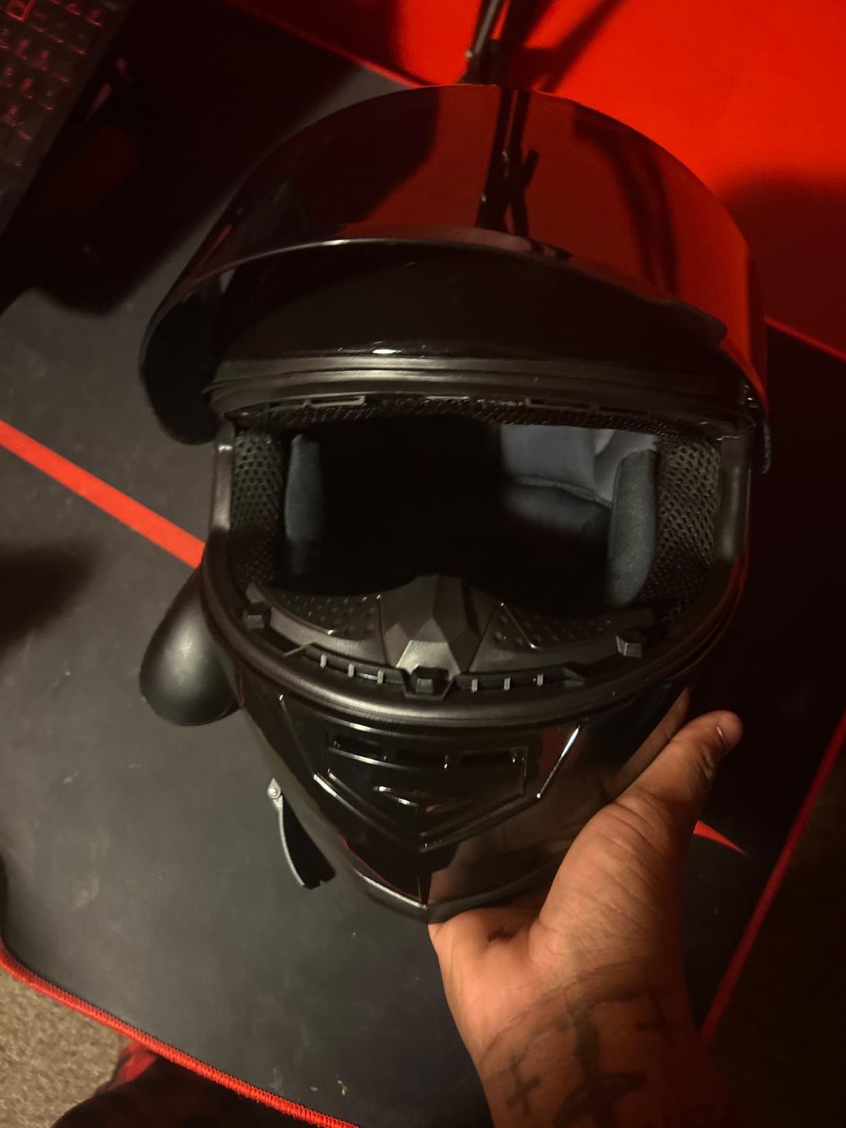 GLX GX11 Compact Full Face Motorcycle Helmet w/ Tinted Visor, DOT | The Art of Snug Comfort, Streamlined customer photo 2
