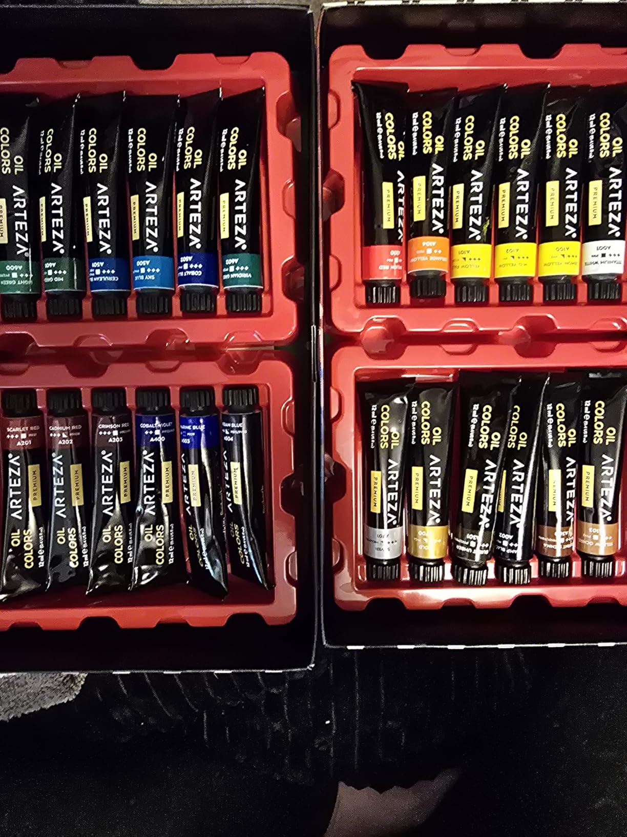 ARTEZA Oil Paint Set - 24 Multicolor Tubes (0.4 fl oz Each), Vibrant Oil-Based Paints for Canvas & Art Projects customer photo 2