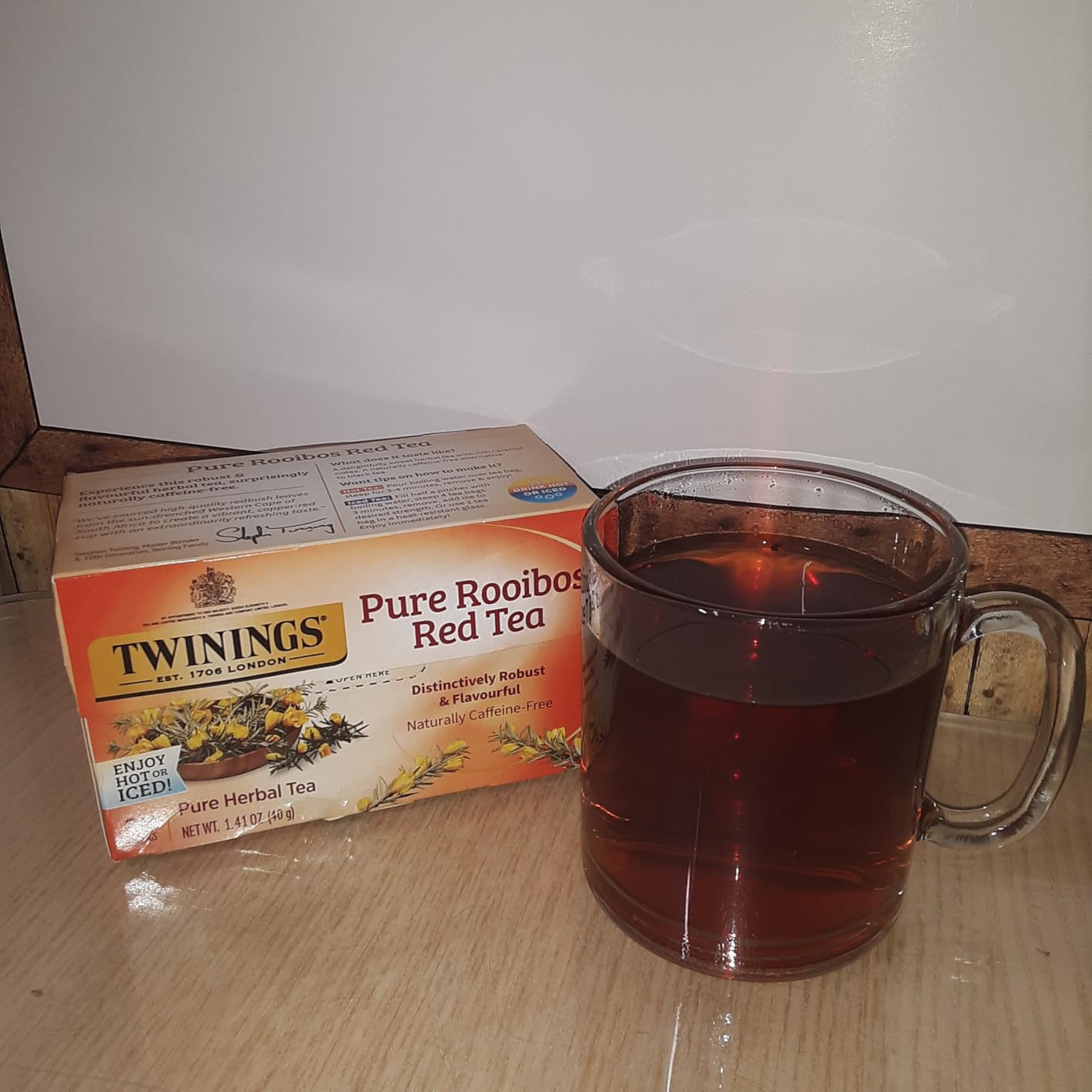 Twinings Pure Rooibos Red Tea - A Naturally Sweet and Tangy Red Tea, Caffeine-Free Herbal Tea Bags, Individually Wrapped, 20 Count (Pack of 2) customer photo 2