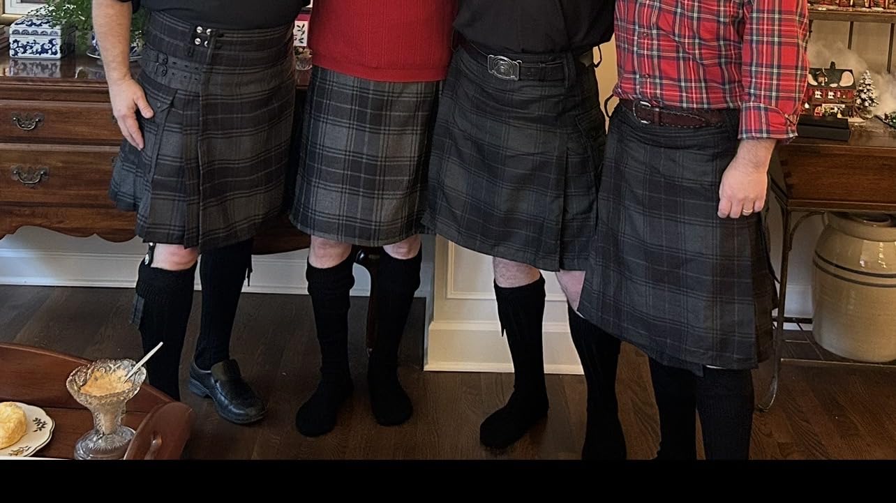 Men's Standard Tartan Utility Kilt, Modern Scottish Kilt for Everyday Wear, Tactical Kilts Adjustable Hip Straps customer photo 2