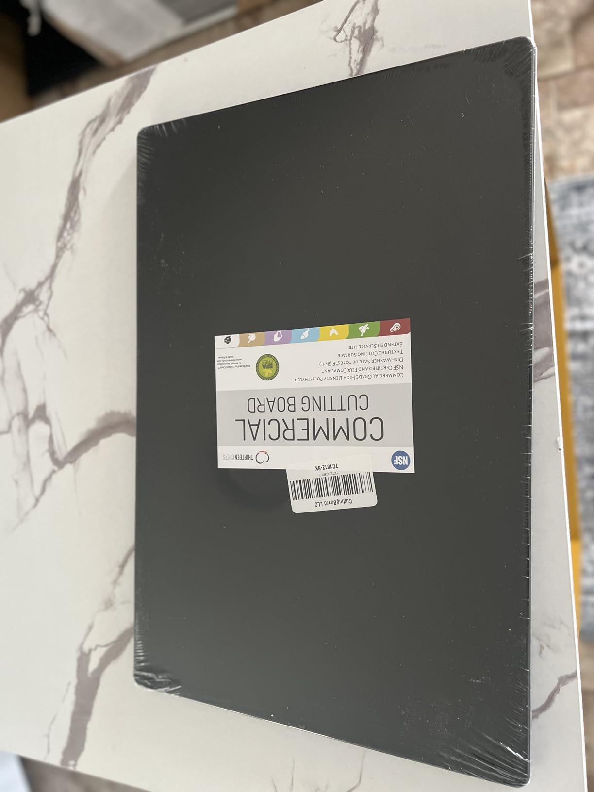 Thirteen Chefs Plastic Cutting Board - 18 x 12 x 0.5 Inch, Professional Grade HDPE, NSF Approved, Large Size and Dishwasher Safe customer photo 1
