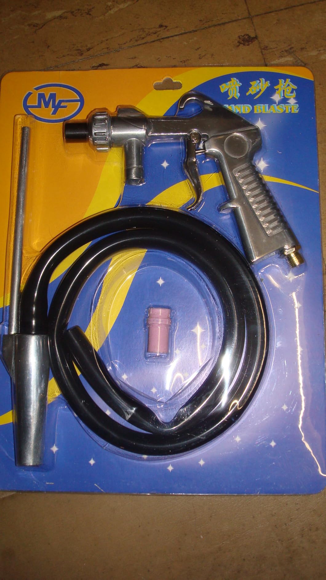 Jewboer Sandblaster Sand Blaster Gun Kit for Abrasive Media Blaster Sandblasting Cabinet with Hose Nozzles Tip customer photo 1