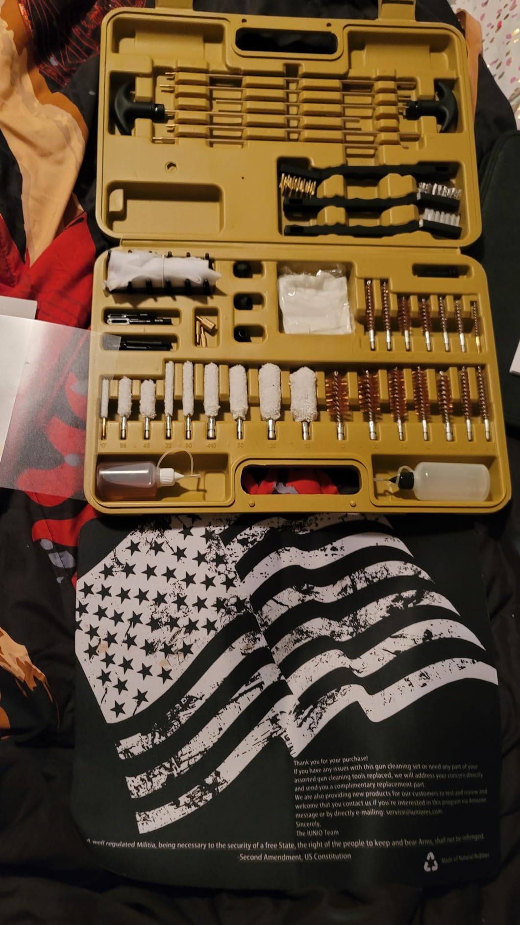 iunio Gun Cleaning Kit, Universal Gun Cleaning Kit for All Caliber Shotgun Pistol Rifle with Mat Portable Case customer photo 1