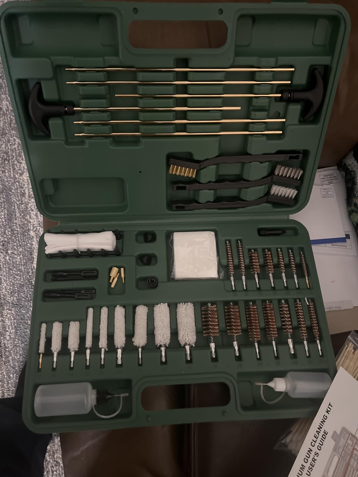 iunio Gun Cleaning Kit, Universal Gun Cleaning Kit for All Caliber Shotgun Pistol Rifle with Mat Portable Case customer photo 2