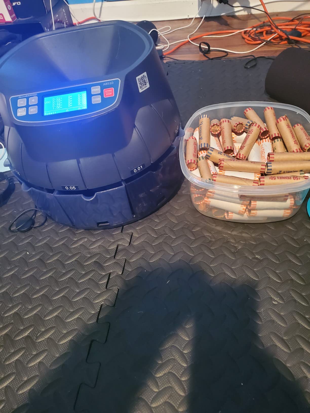 AccuBANKER AB510 Professional USD Coin Counter, Sorter Roller & Wrapper Machine customer photo 2