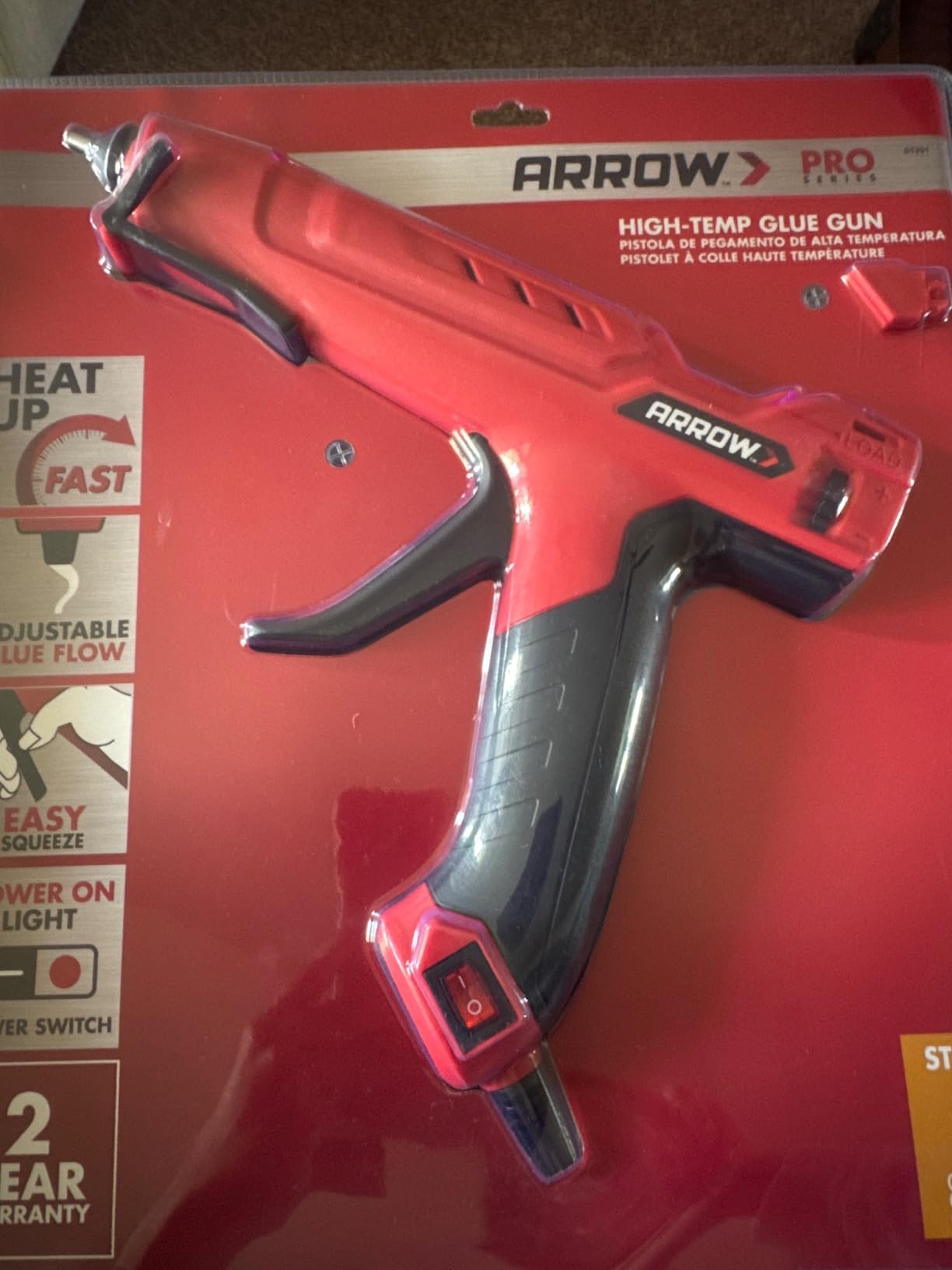 Arrow Fastener 300-Watt Heavy Duty Professional Electric Hot Melt Glue Gun for Crafts, Construction, and Wood, Clear customer photo 2