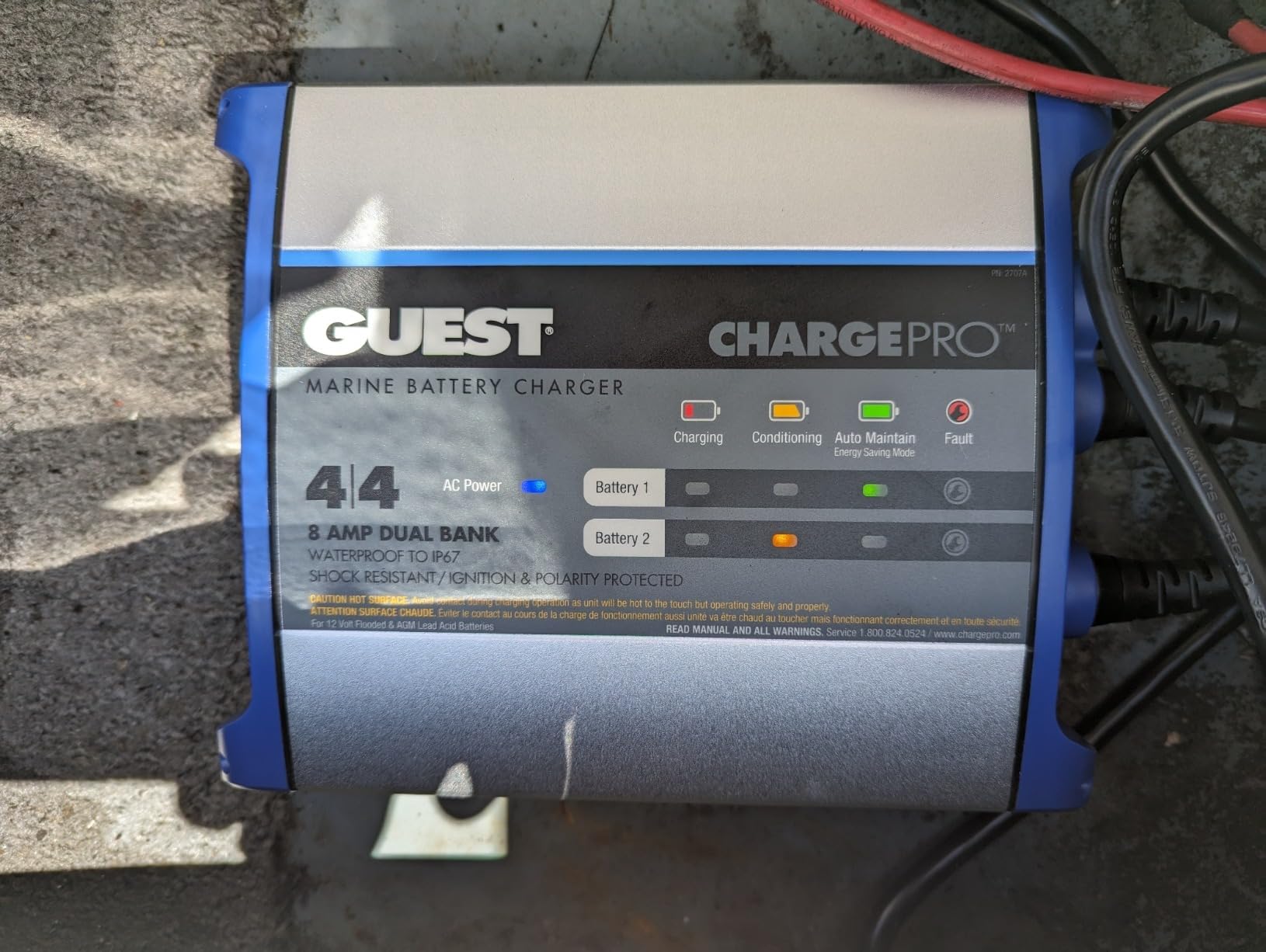 Guest 2707A Guest On-Board Battery Charger 8A / 12V, 2 Bank, 120V Input customer photo 1