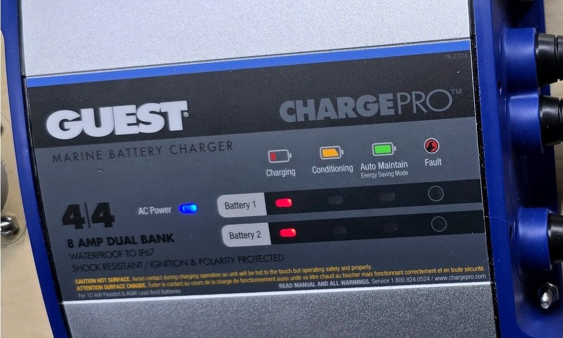 Guest 2707A Guest On-Board Battery Charger 8A / 12V, 2 Bank, 120V Input customer photo 2