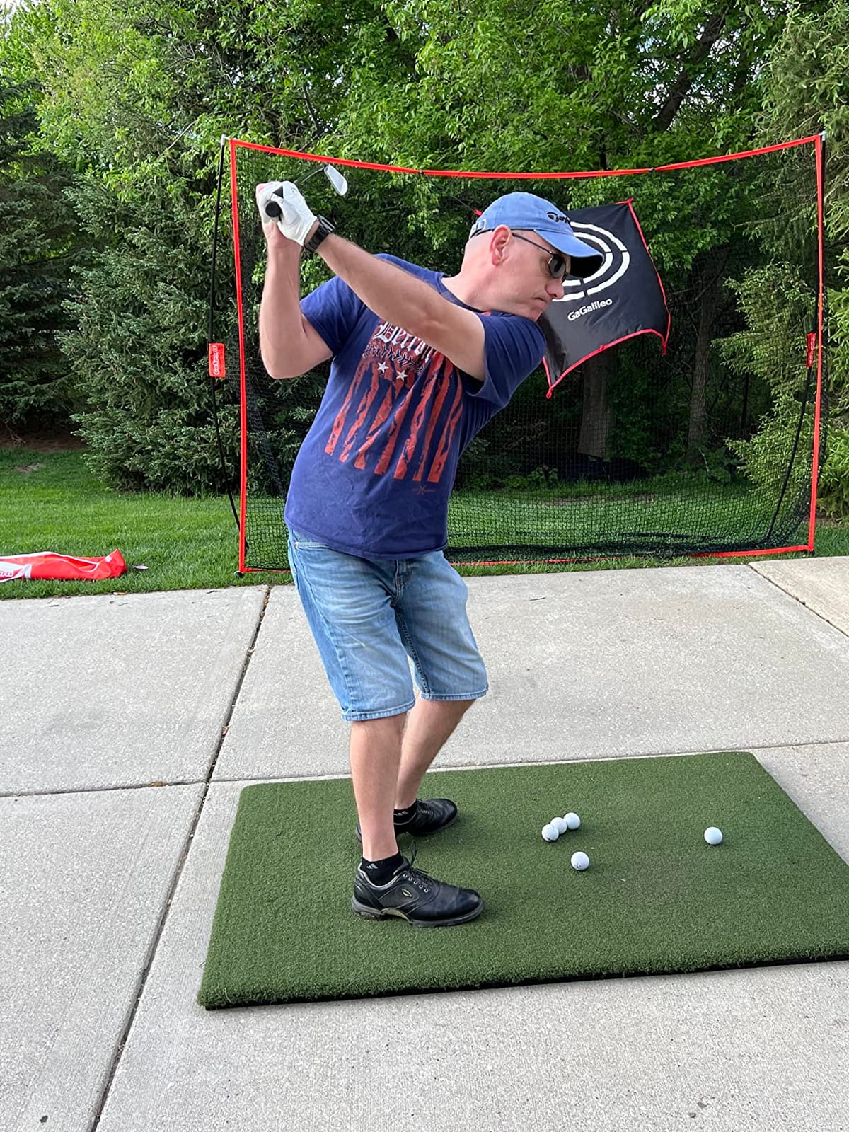 GoSports Golf Practice Hitting Net - Choose Between Huge 10 x 7 ft or 7 x 7 ft Nets - Personal Driving Range for Indoor or Outdoor Use - Designed by Golfers for Golfers customer photo 2