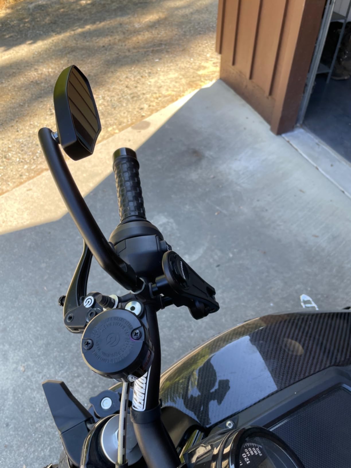Rokform Motorcycle Perch Phone Mount, Aluminum (Black) | Bolt Spacing 1.45-1.65 inch (37-42mm), Arm Pivot Angle -20 to 55 degrees, Fits Most Harley's, Metrics, & Indian Cruisers customer photo 1