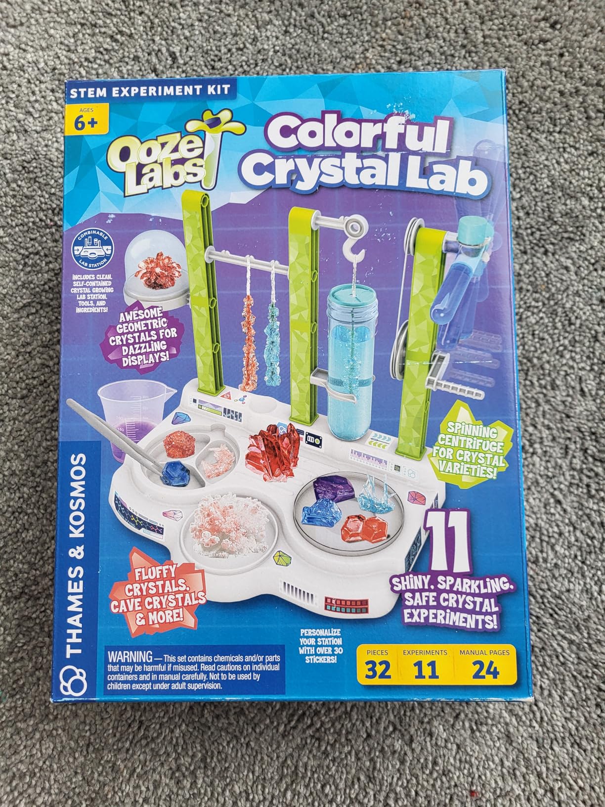Thames & Kosmos Ooze Labs Chemistry Station Science Experiment Kit, 20 Non-Hazardous Experiments Including Safe Slime, Chromatography, Acids, Bases & More, Multi-Color customer photo 1