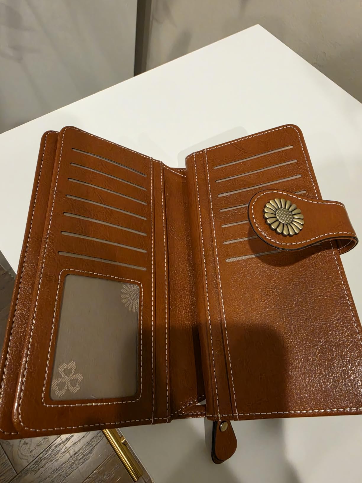 Wallets for Women Leather Credit Card Holder with RFID Blocking Large Capacity Wristlet customer photo 2