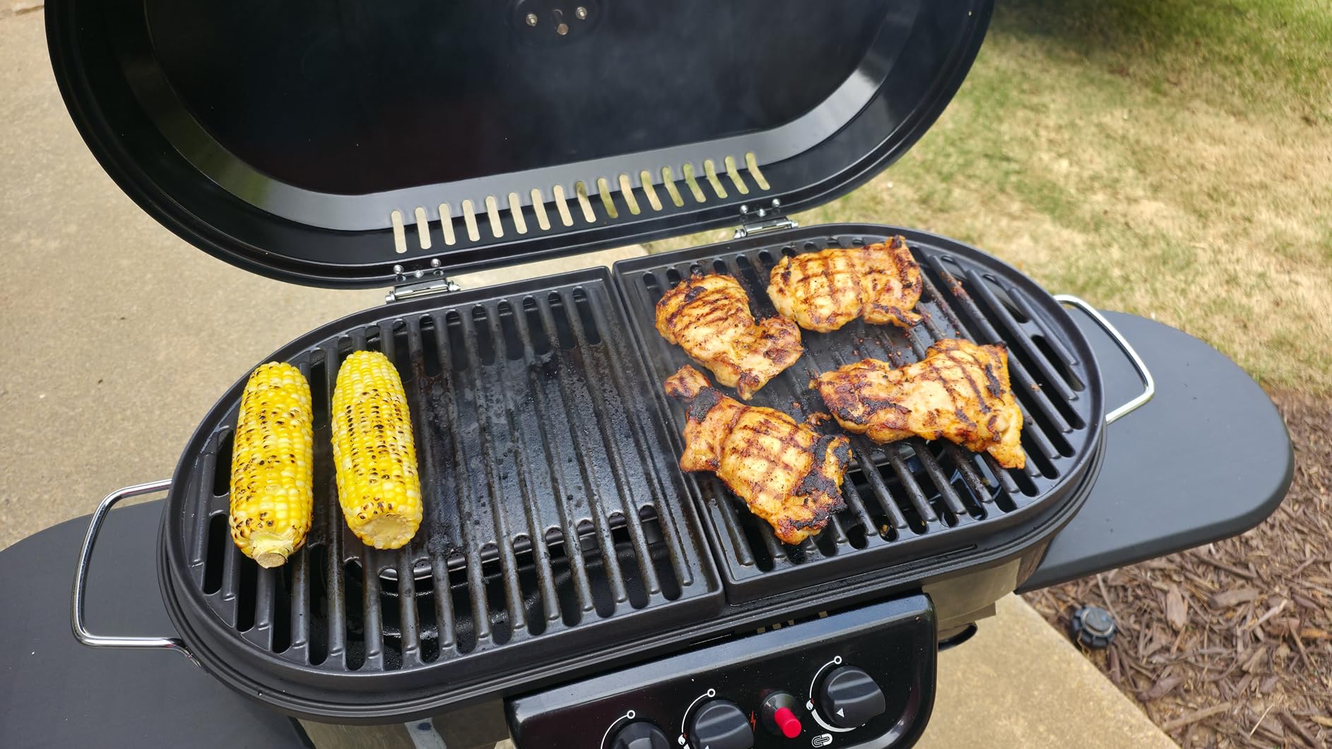 Coleman RoadTrip 285 Portable Stand-Up Propane Grill with 3 Adjustable Burners & Instastart Ignition, 20,000 BTUs of Power for Outdoor Cooking, Camping, Tailgating, Grilling, BBQs, & More customer photo 2