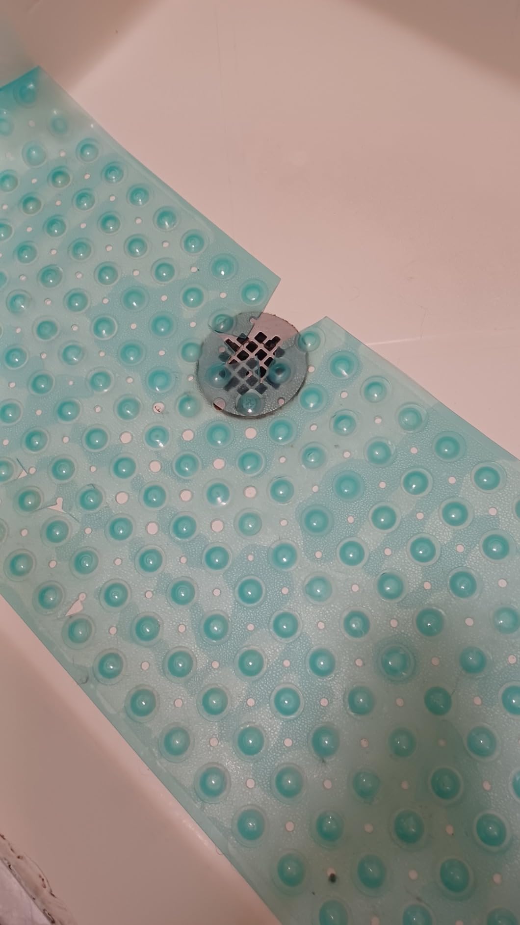 YINENN Bath and Shower Safety Mats 40x16 inch, Non Slip with Suction Cups for Bathroom Stall and Tub Floor, Extra Large and Machine Washable, Drain Holes Keep Bathtub Clean, Clear customer photo 2