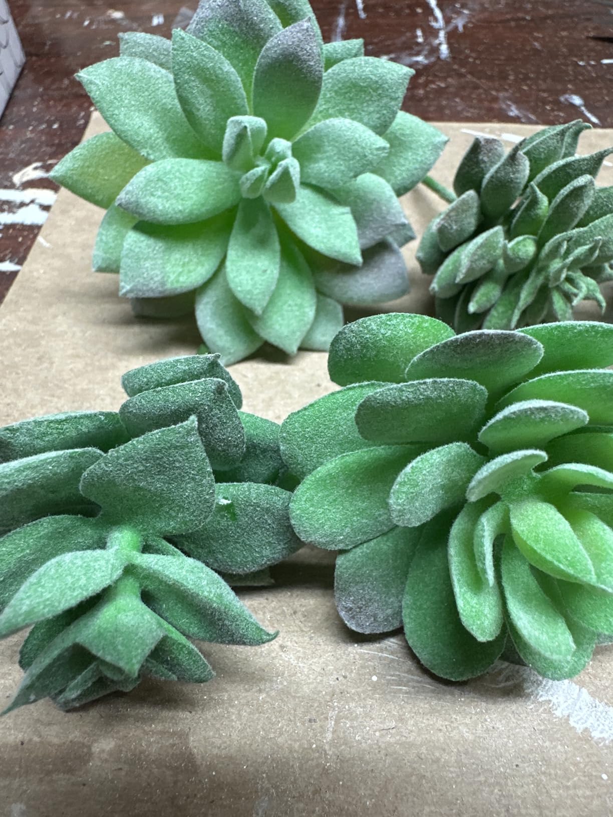 Supla 11 Pcs Mini Artificial Succulents Picks Unpotted Faux Succulent Assortment in Flocked Green in Different Type Different Size Succulents Echeveria Agave Floral Arrangement customer photo 1