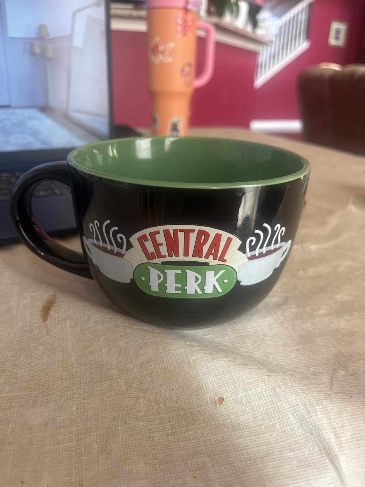 Silver Buffalo FRIENDS Central Perk, Ceramic Soup Mug, 24oz | Oversized for Coffee, Cup, Black, 0.71 Liters customer photo 2