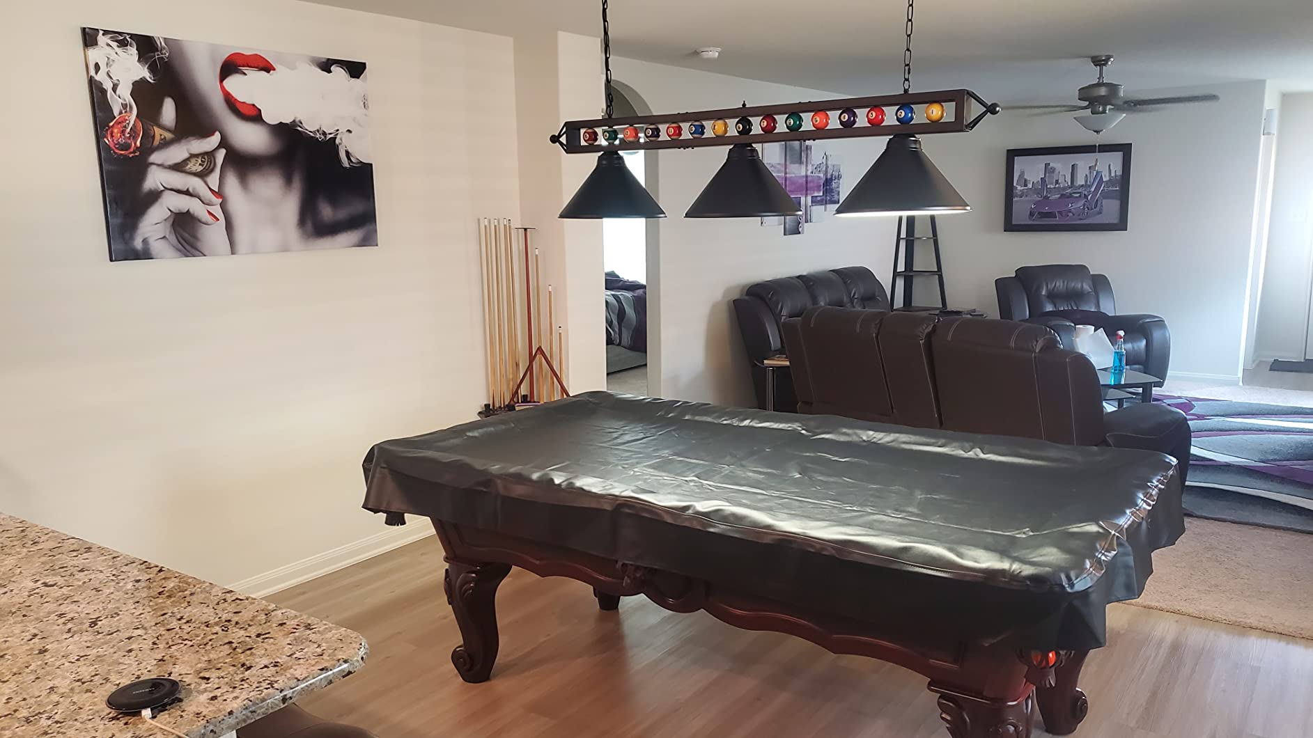 Wellmet 59 Inch Pool Table Light for Game Room with Billiards Decoration customer photo 1