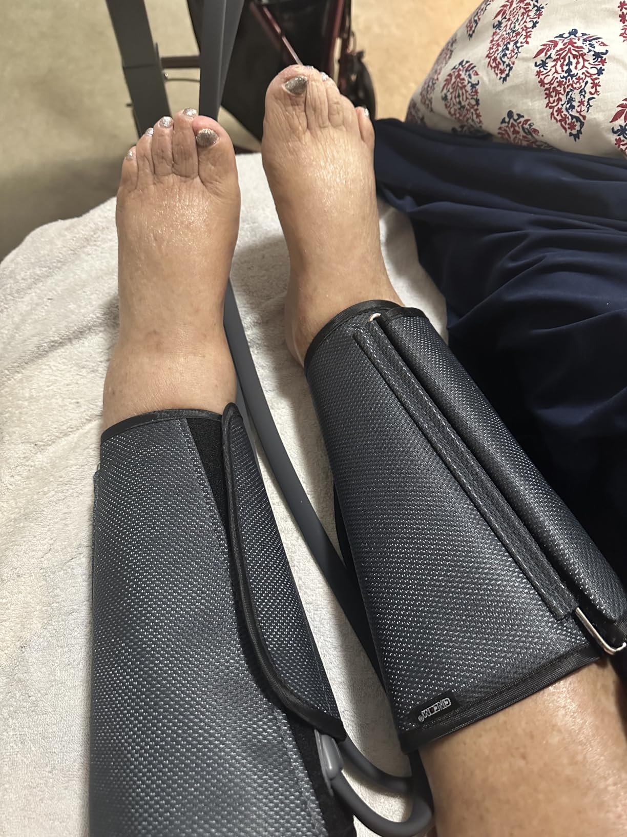 CINCOM Leg Massager for Circulation and Pain Relief FSA - HSA | Air Compression Leg and Calf Massager with 2 Modes 3 Intensities Helpful for Muscles Relaxation Gifts customer photo 2