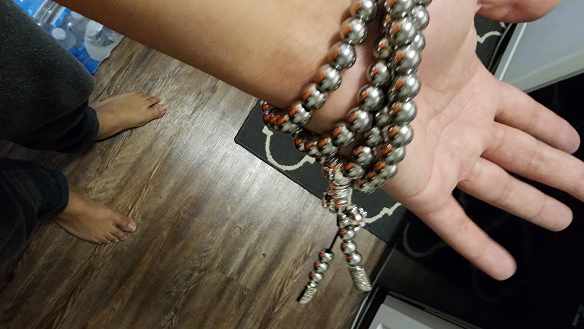 108 Destiny Nepal Prayer Full Metal Buddhism Bead Mala Necklace (full stainless steel) customer photo 1