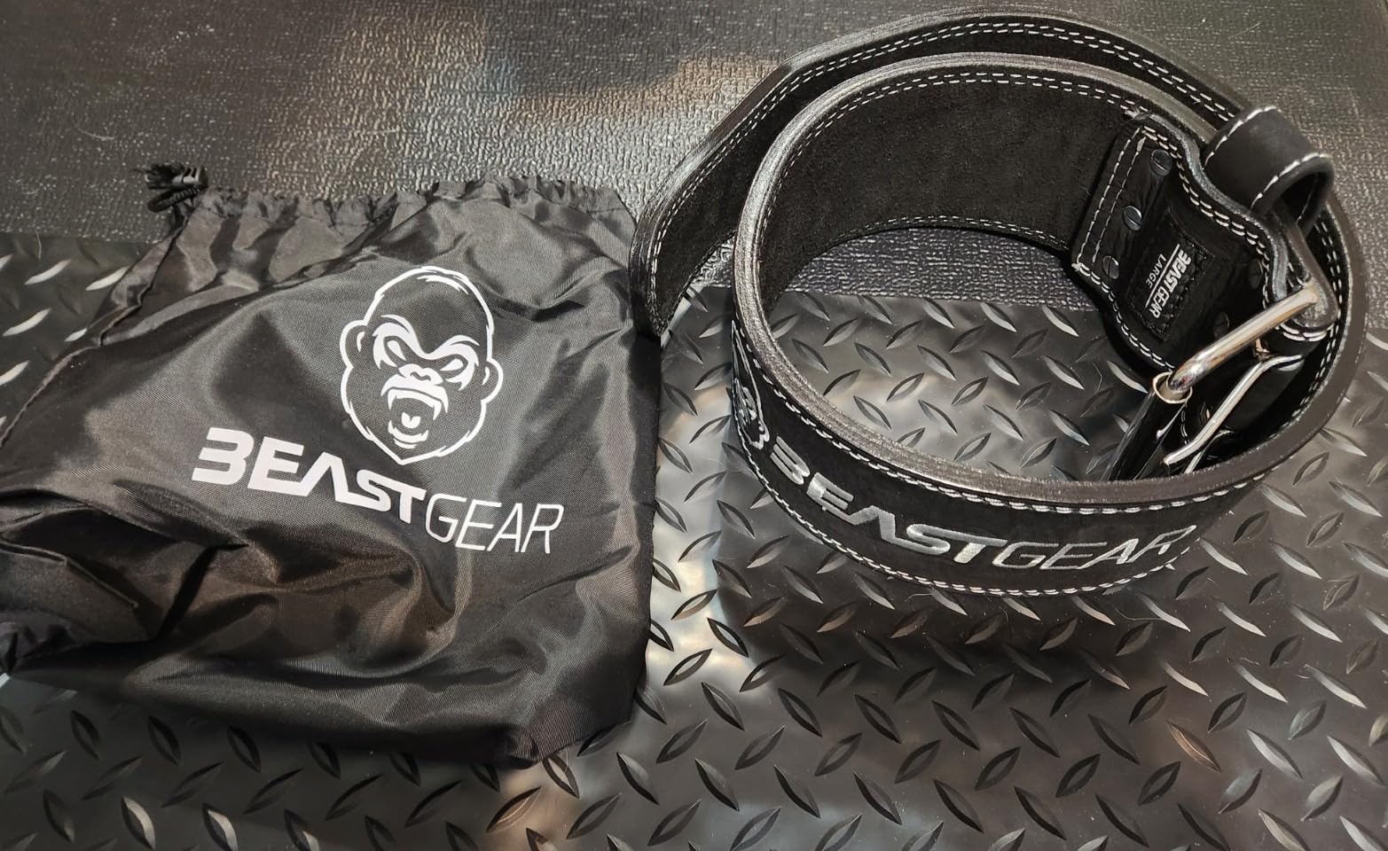Beast Gear Weight Lifting Belt - Leather Power Lifting Belt for Men,10mm Thick Weightlifting Belt for Deadlifts, Back Support Squats Belts for Powerlifting, Crossfit Gym Belt for Men Women customer photo 1