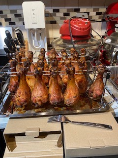 G.a HOMEFAVOR 14-Slot Chicken Leg Rack for Grill & Wings, BBQ Accessories | Stainless Steel, Dishwasher Safe, Foldable, with Detachable Drip Pan, Roasting Rack for Oven, Camping, Indoor & Outdoor customer photo 2
