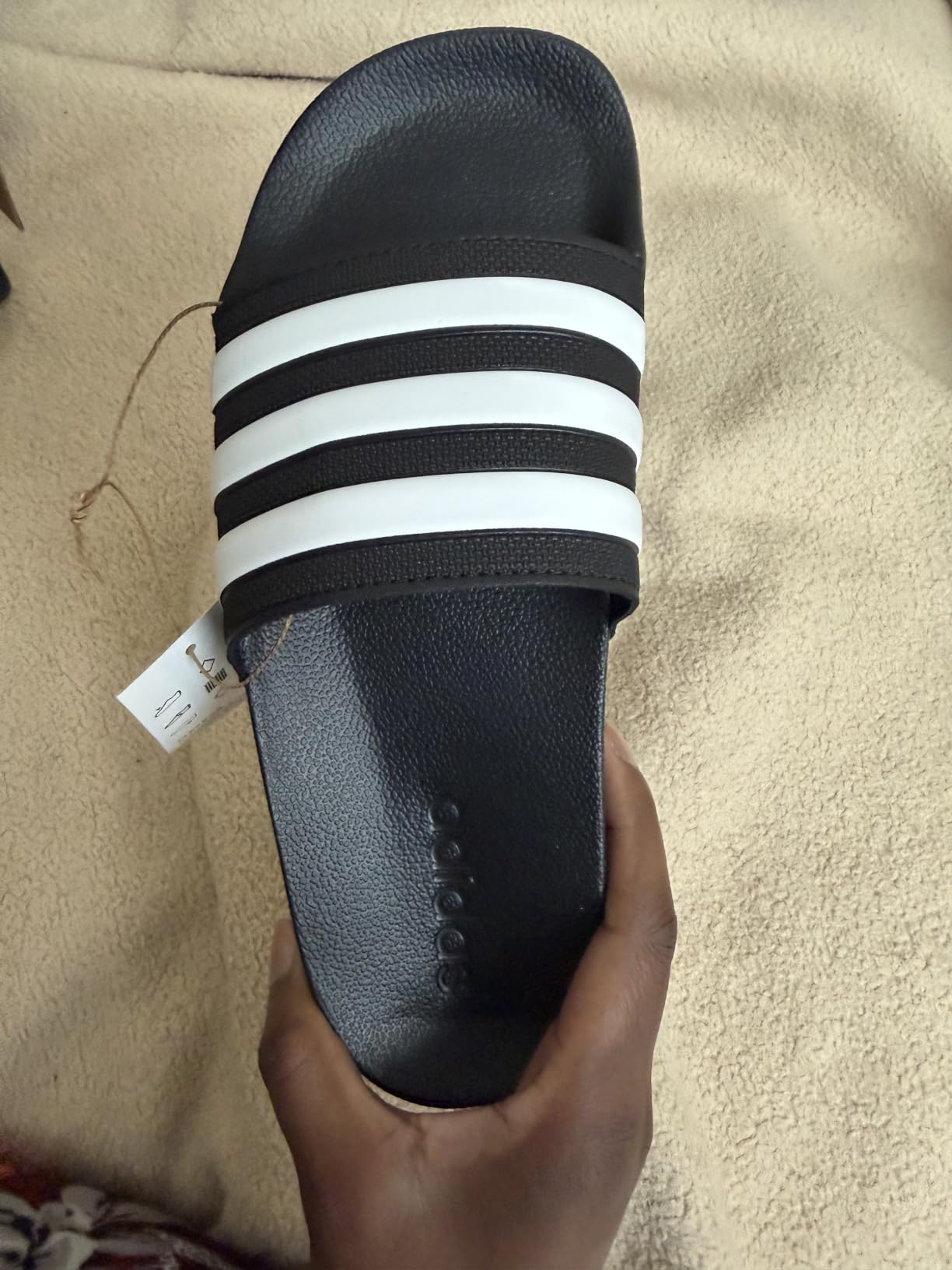 adidas Boys Adilette Shower Slides Casual Sandals - Blue customer photo 2