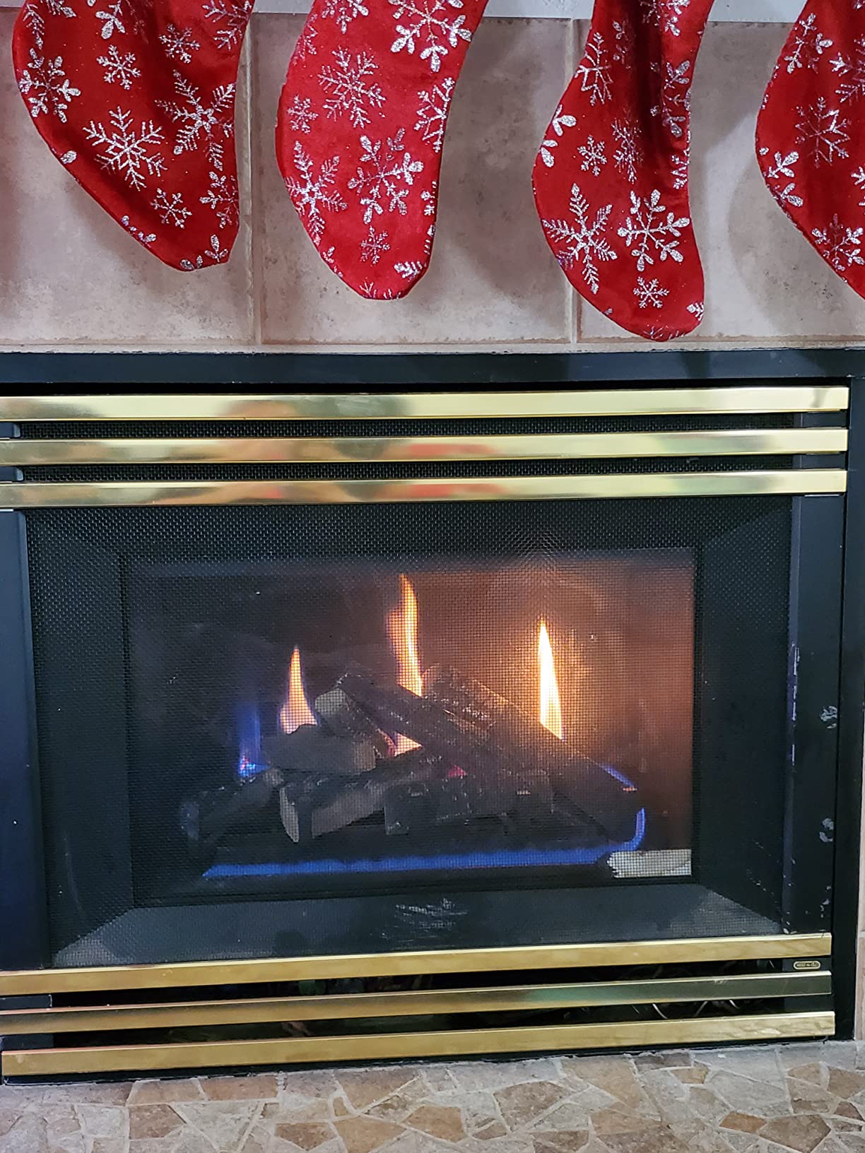 Skyflame 8 Small Piece Set of Ceramic Wood Logs for Fireplaces Fire Pits | Smokeless, Indoor Gas Inserts, Ventless & Vent Free, Outdoor Fire Table Decorative customer photo 1