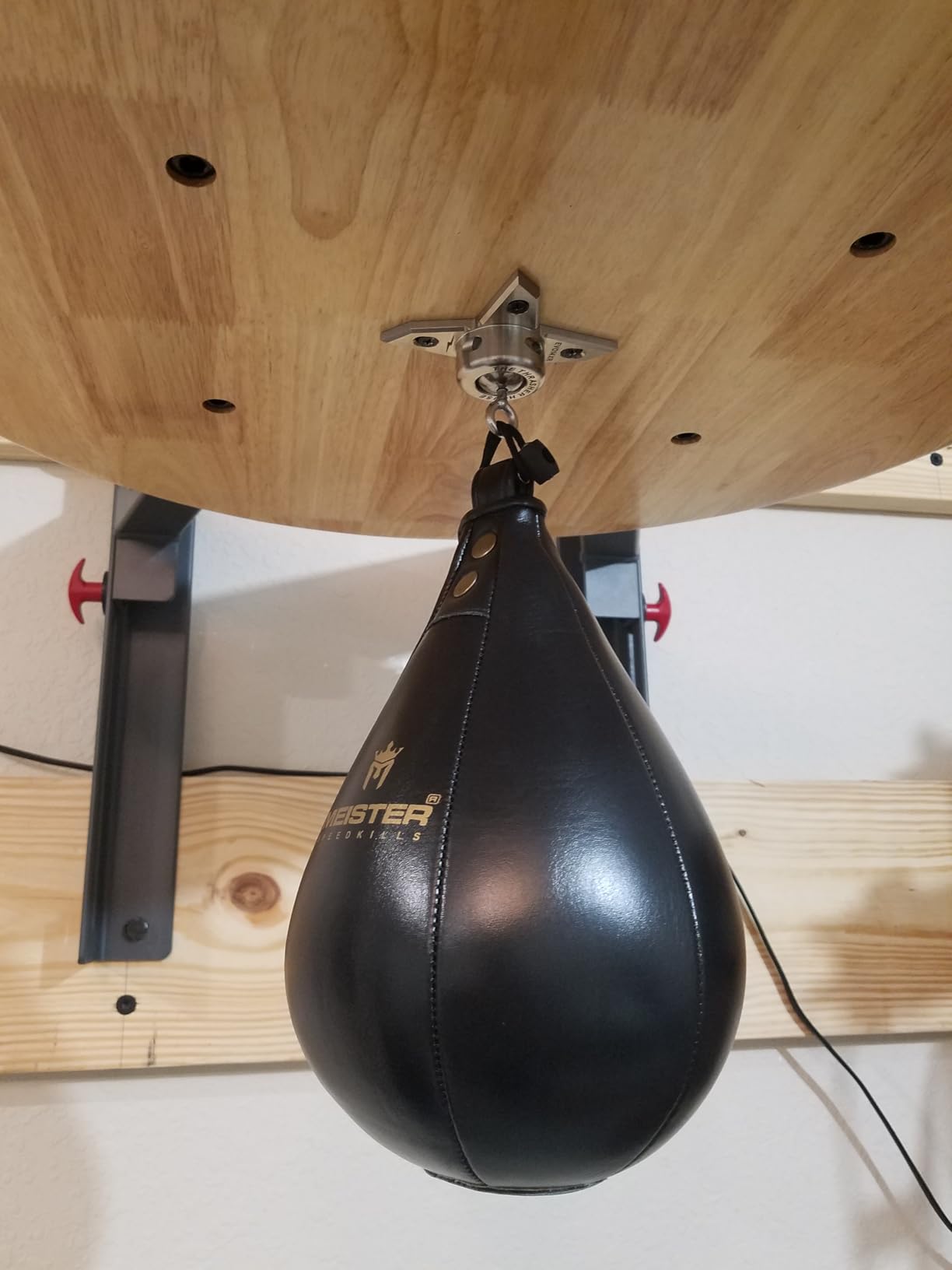 Meister SpeedKills Leather Speed Bag with Lightweight Latex Bladder | Hand-stitched and gyro-balanced for true rebounds, 100% genuine cowhide leather customer photo 1